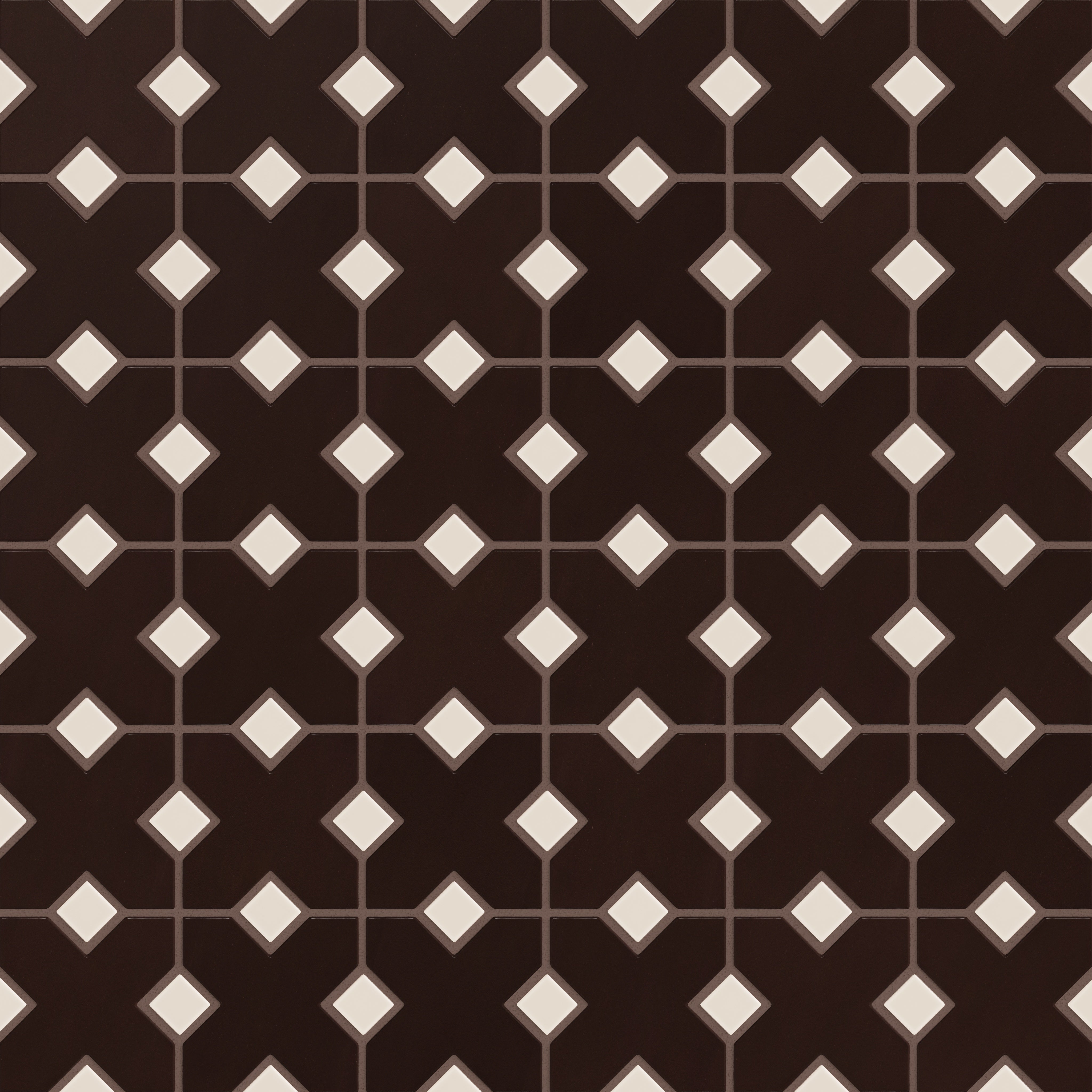 Hacienda Sheeted Original Ceramic Tile in Burnt Umber & Sand Dune Matte