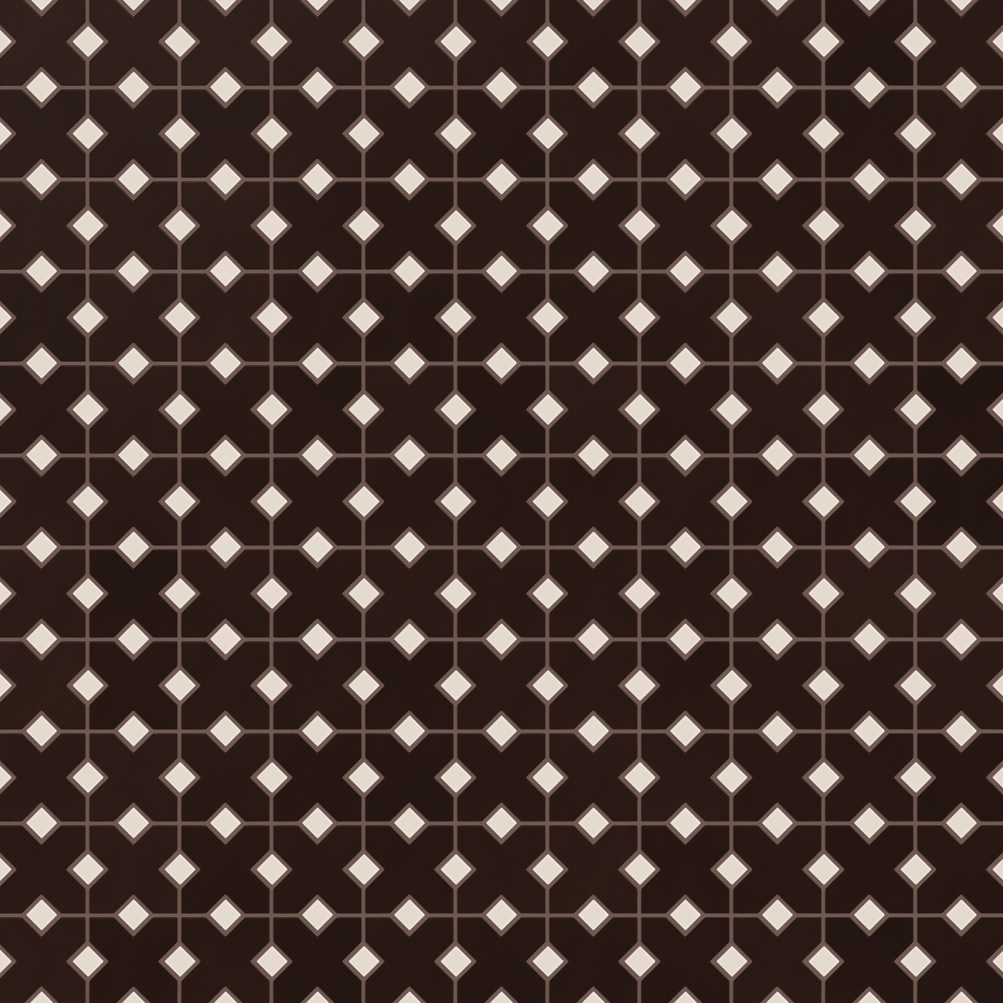 Hacienda Sheeted Original Ceramic Tile in Burnt Umber & Sand Dune Matte