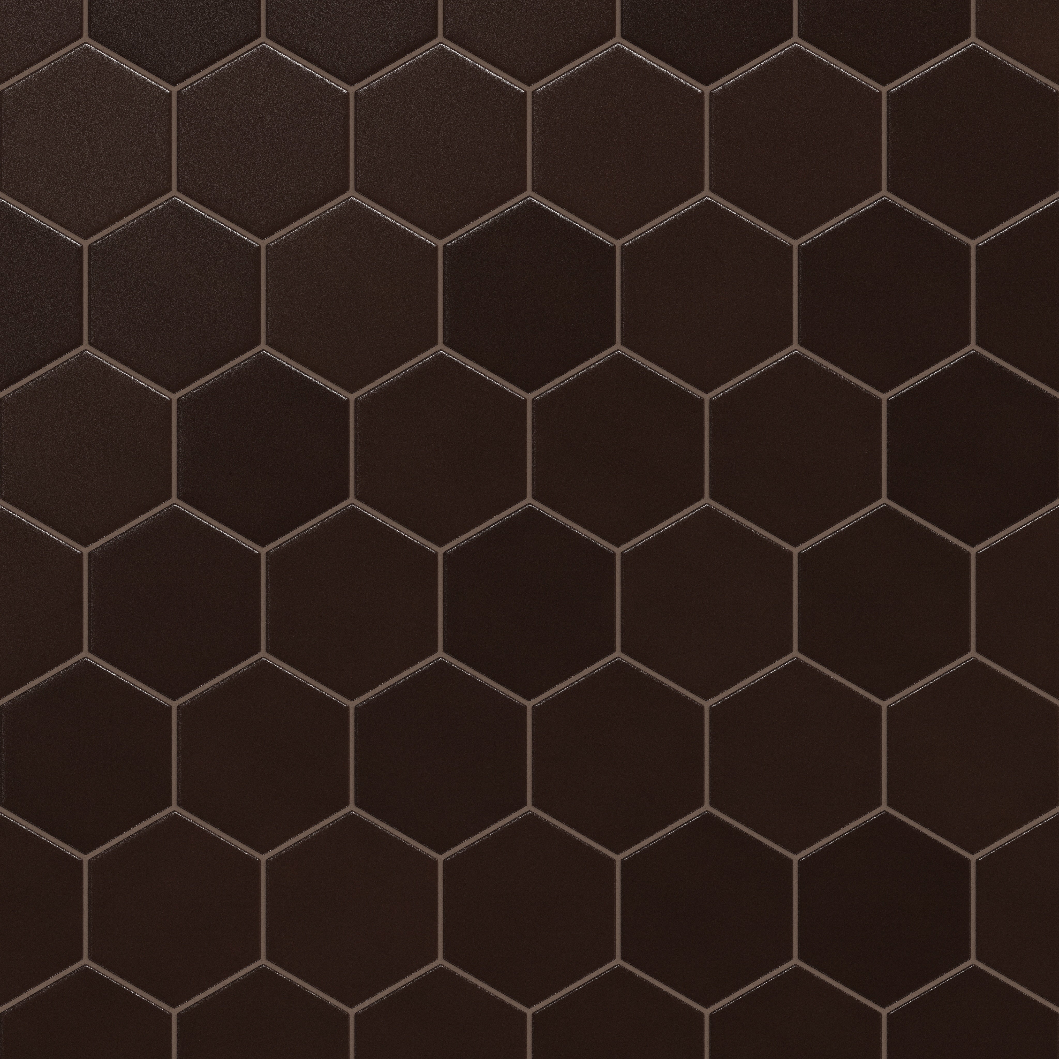 6" Hexagon Original Ceramic Tile in Burnt Umber