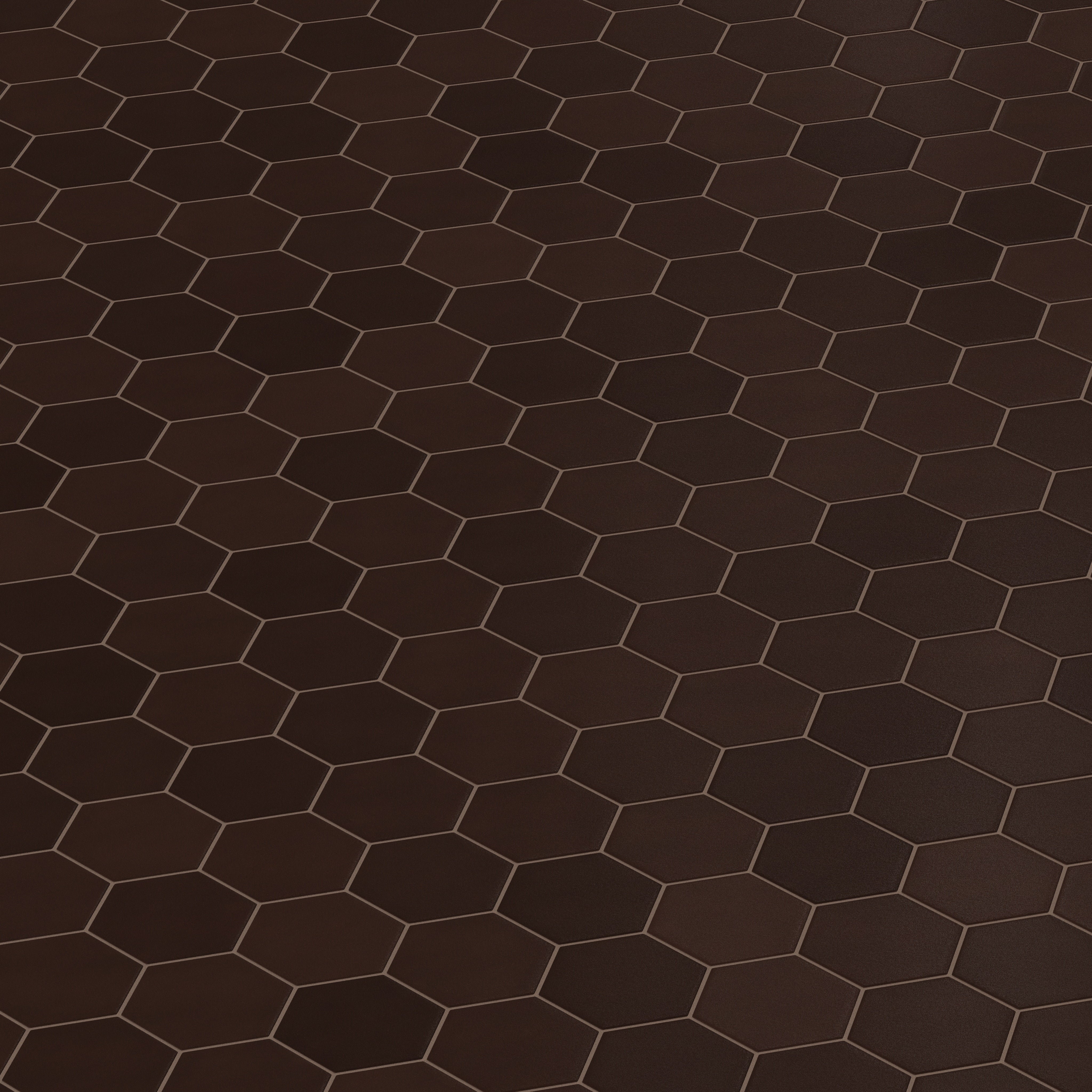 6" Hexagon Original Ceramic Tile in Burnt Umber