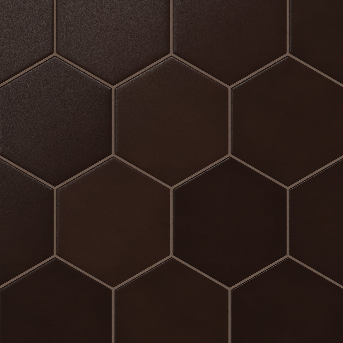 8" Hexagon Original Ceramic Tile in Burnt Umber