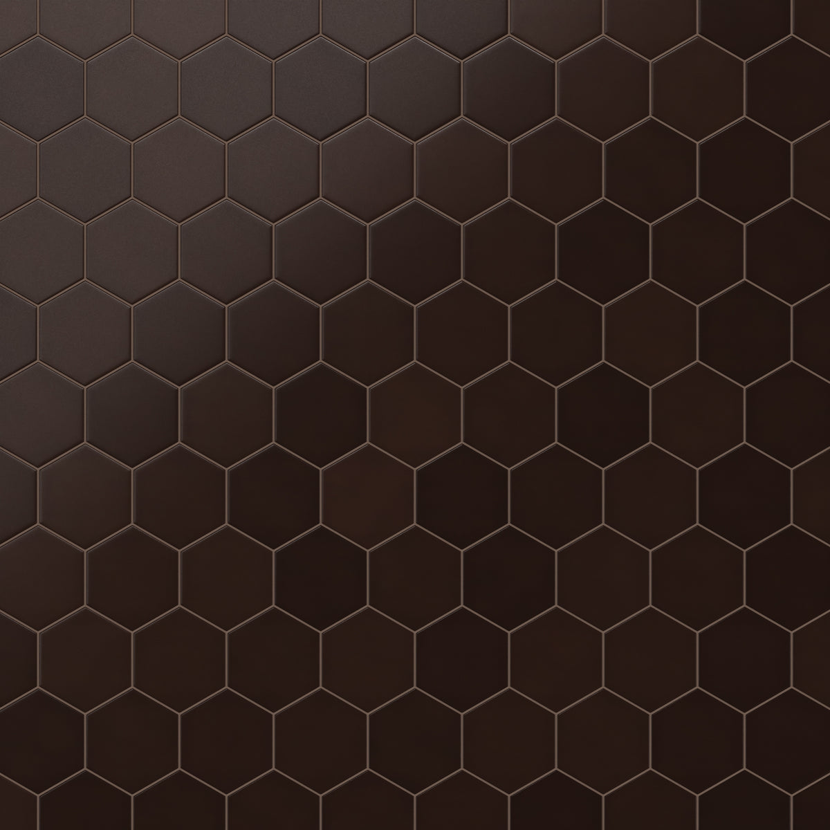 8" Hexagon Original Ceramic Tile in Burnt Umber