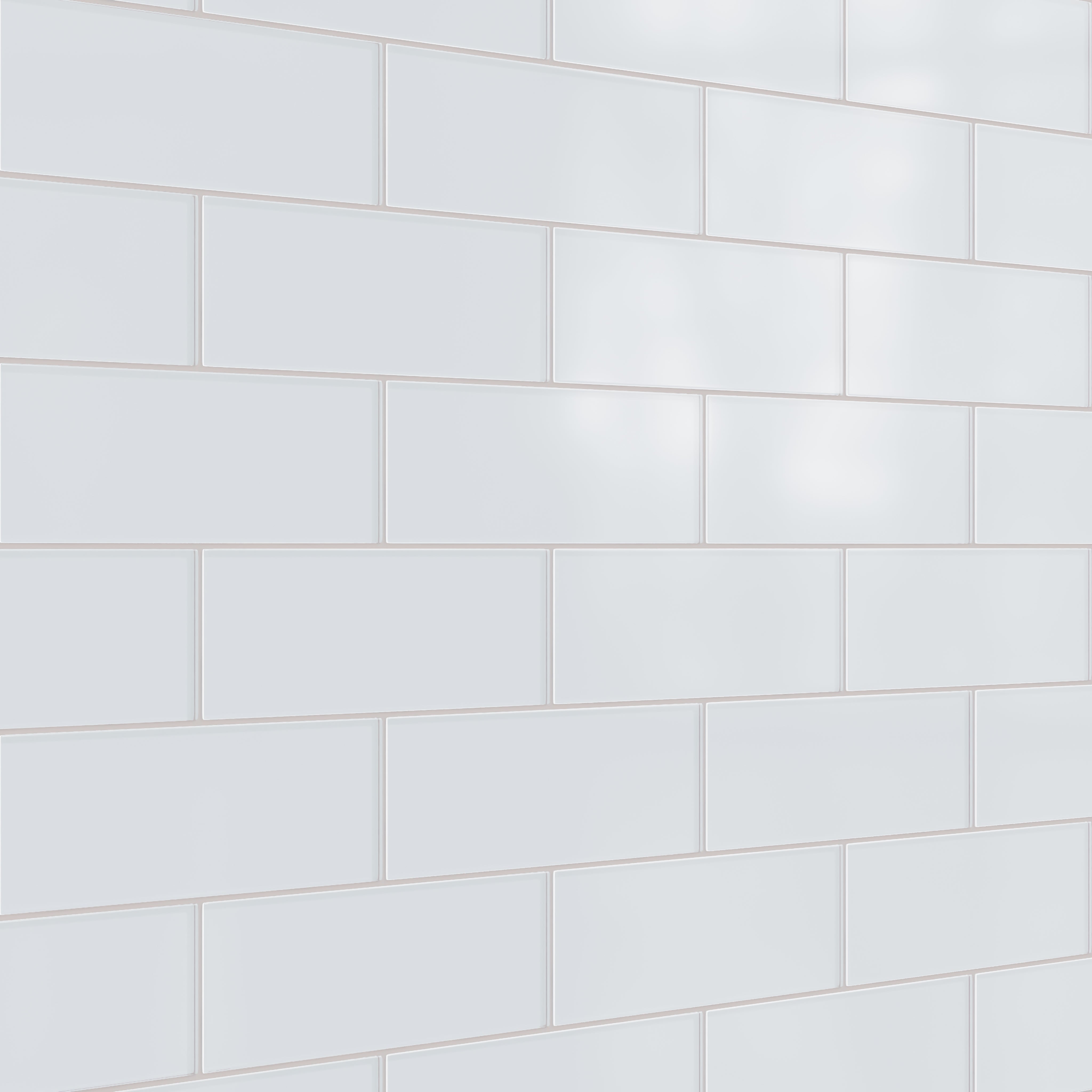 4x12 Glass Tile in Snowy Owl Matte