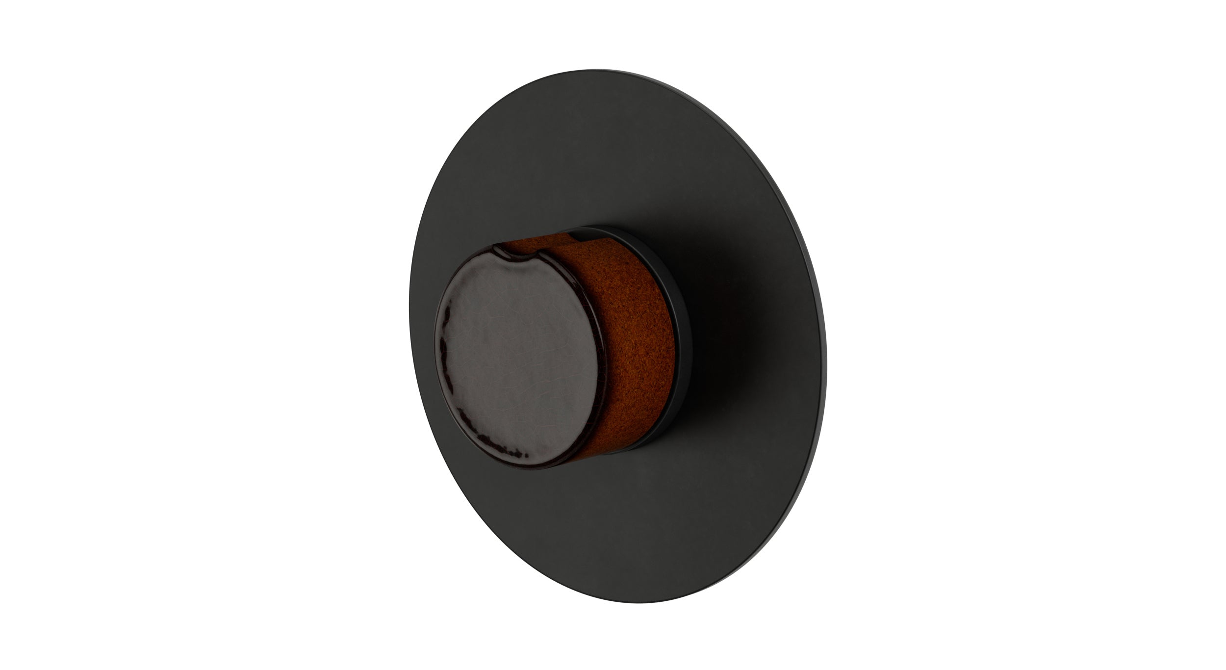 Foundry One Handle Wall Mount Shower Trim with Groove Ceramic Knob Handle in Oil Rubbed Bronze