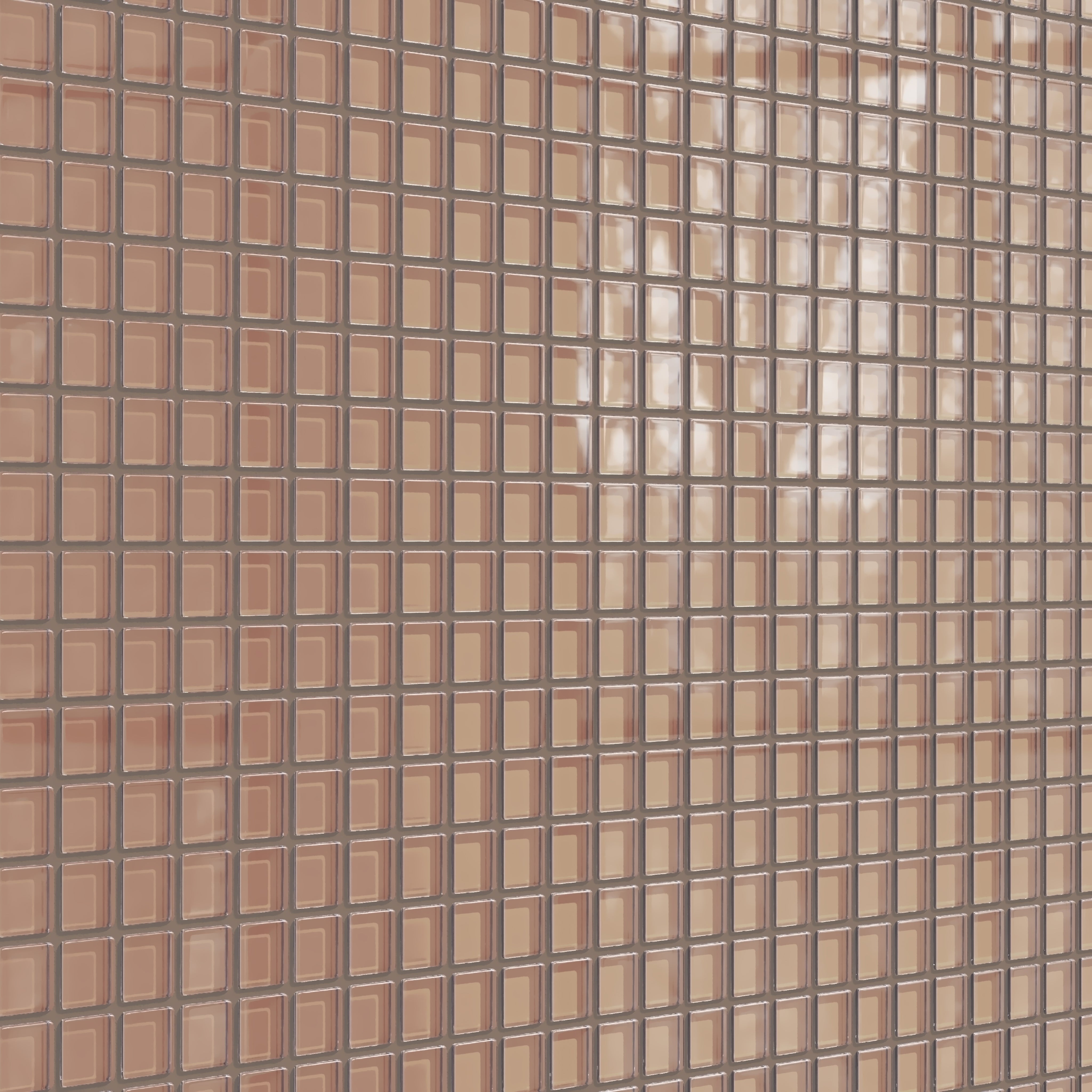 1x1 Straight Set Sheeted Glass Mosaic Tile in Sora Gloss