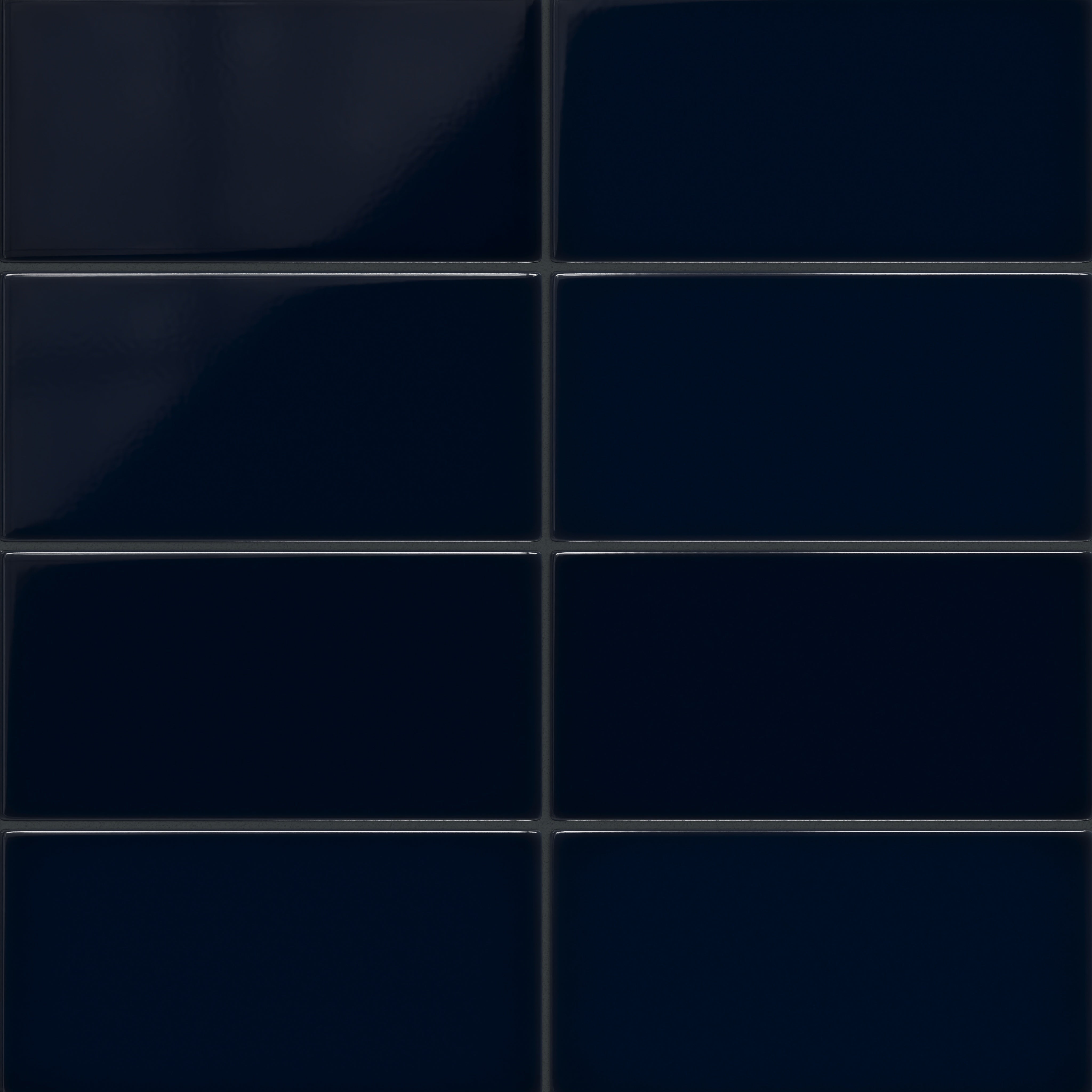 6x12 Original Ceramic Tile in Navy Blue Gloss