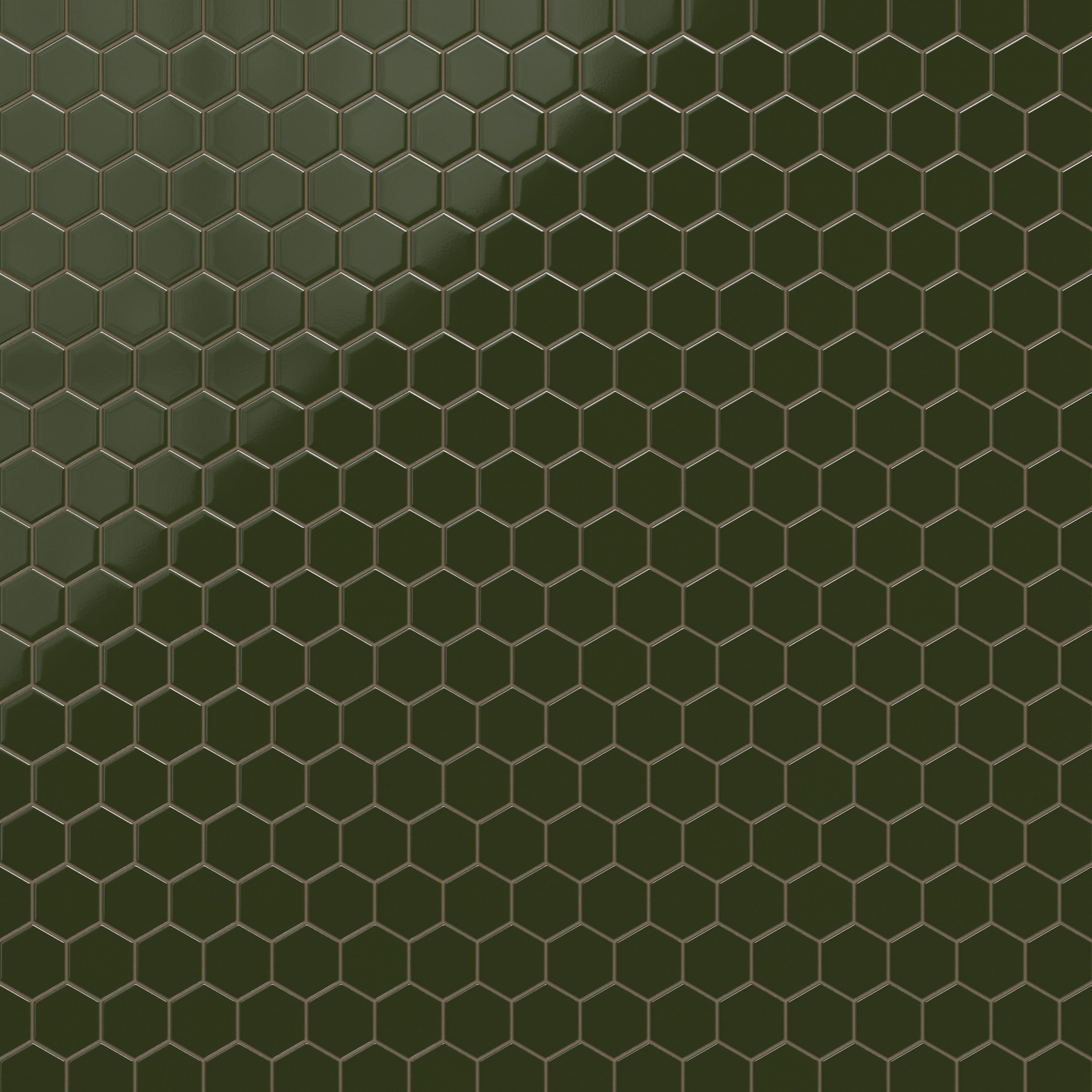 4" Hexagon Original Ceramic Tile in Lone Pine Gloss