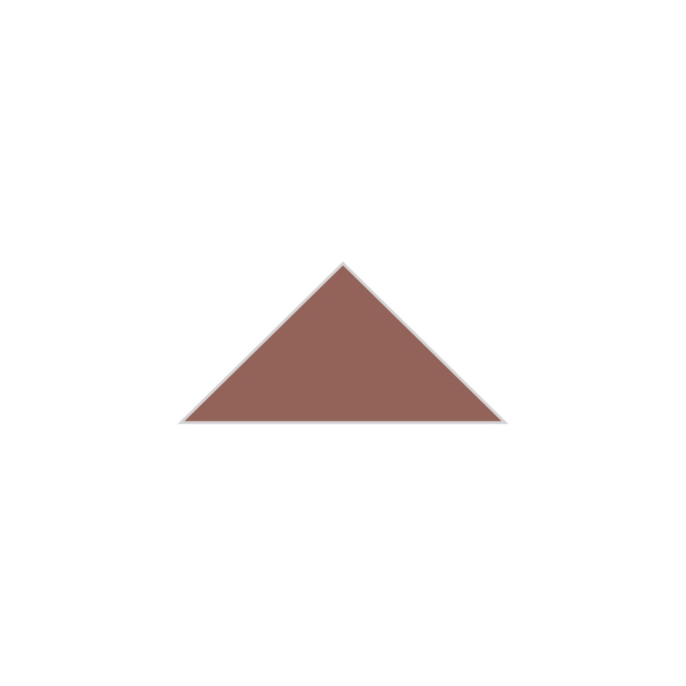 4" Triangle Original Ceramic Tile in Mauve Matte