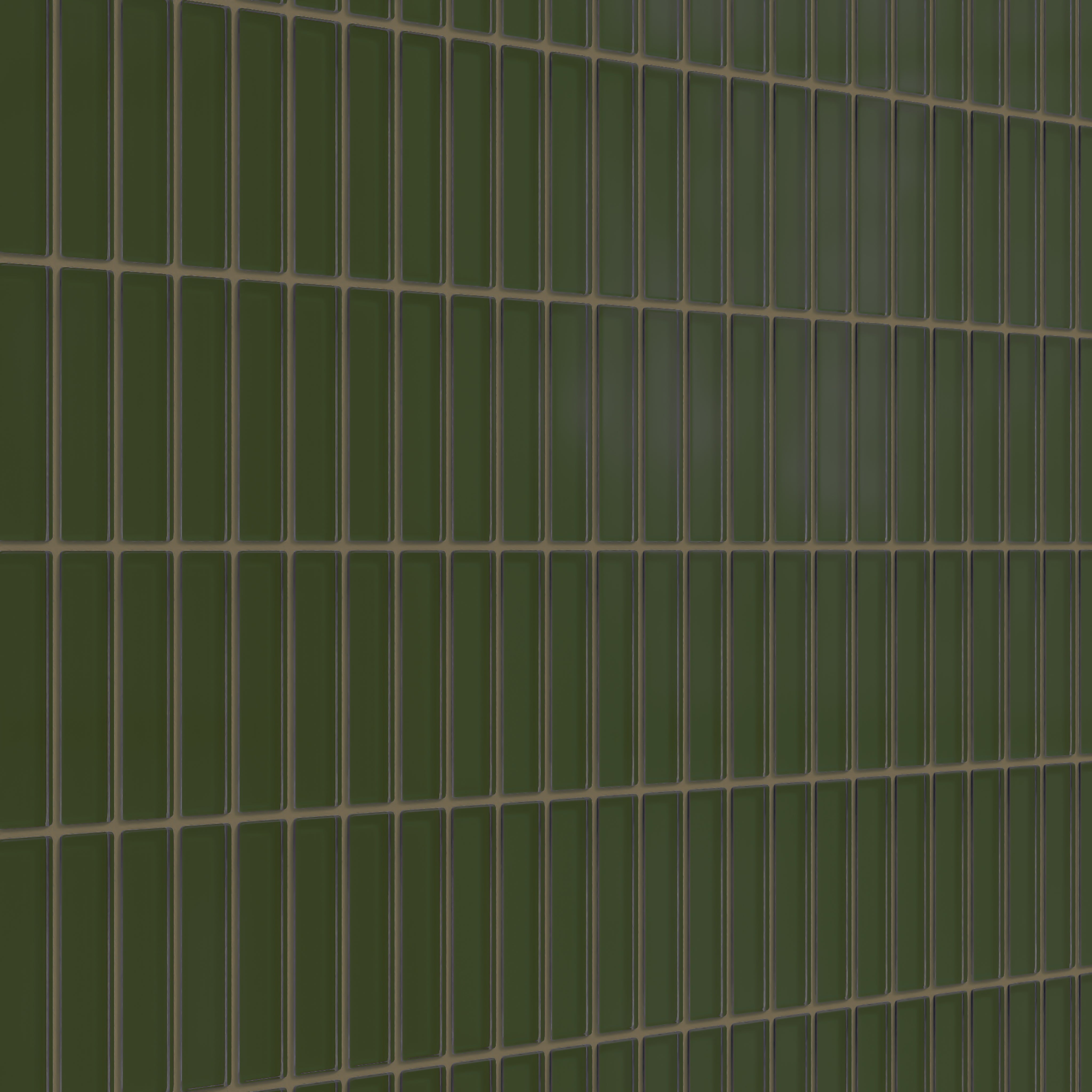 1x4 Straight Set Sheeted Glass Mosaic Tile in Starling Matte