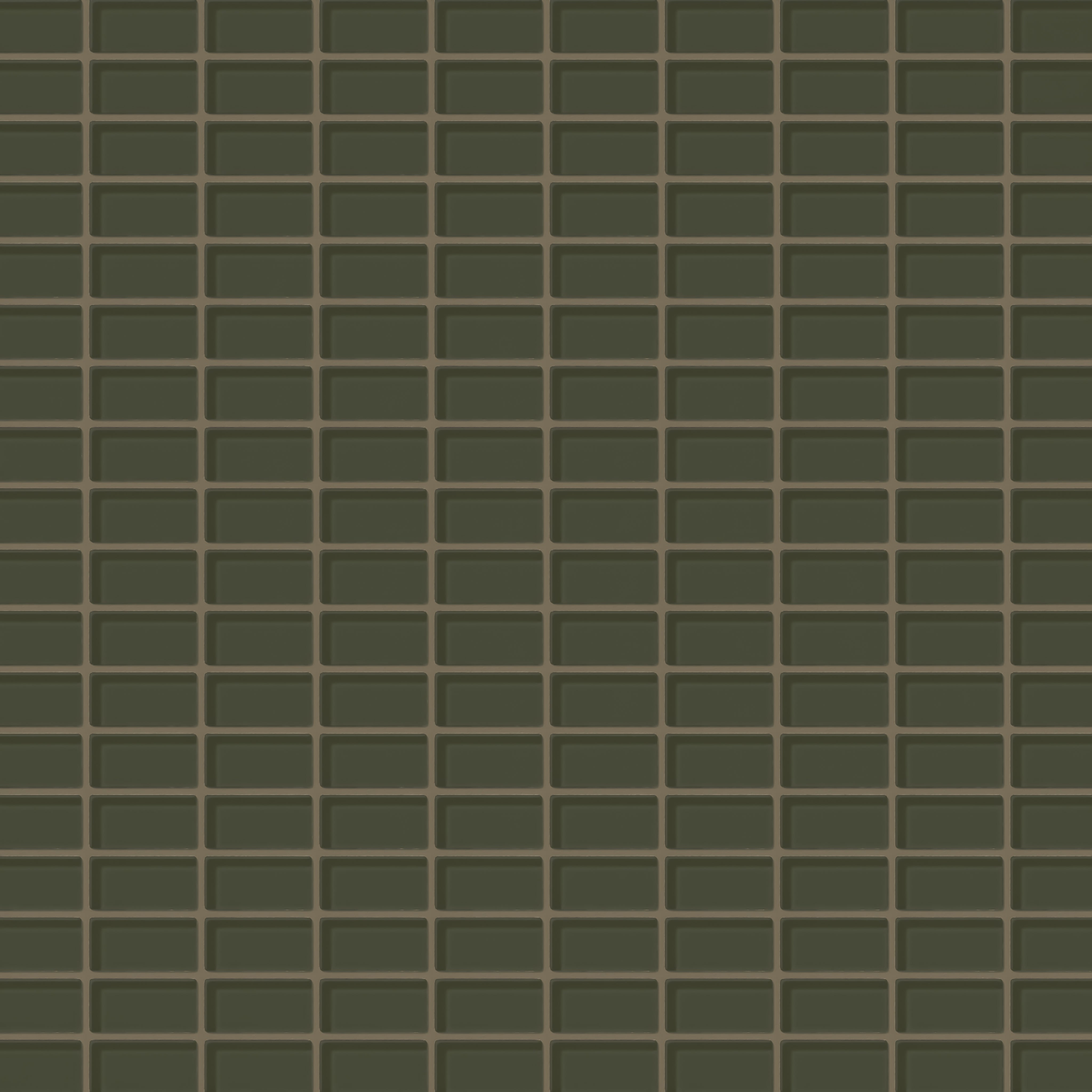 1x2 Straight Set Sheeted Glass Mosaic Tile in Roadrunner Gloss