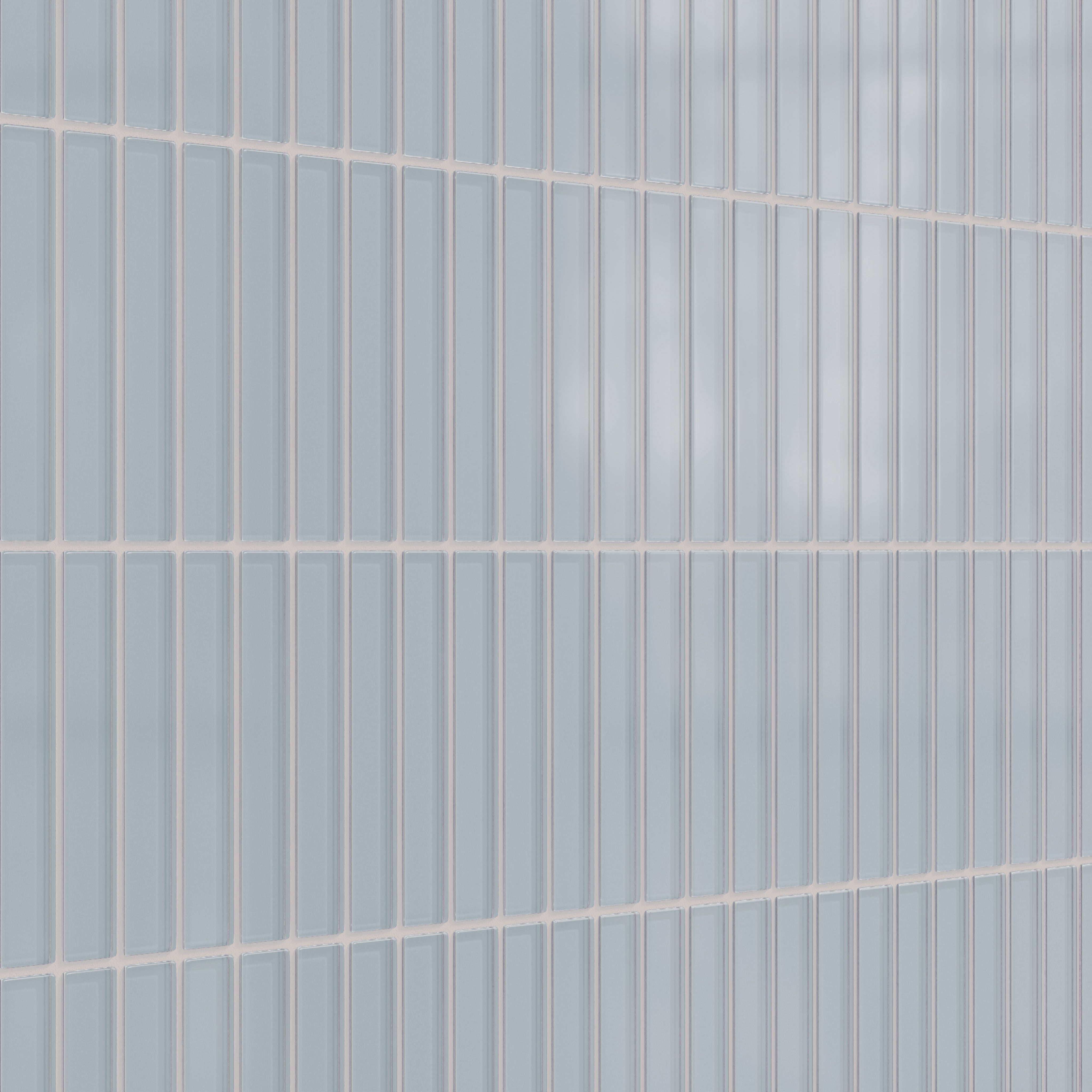 1x6 Straight Set Sheeted Glass Mosaic Tile in Pinyon Jay Matte