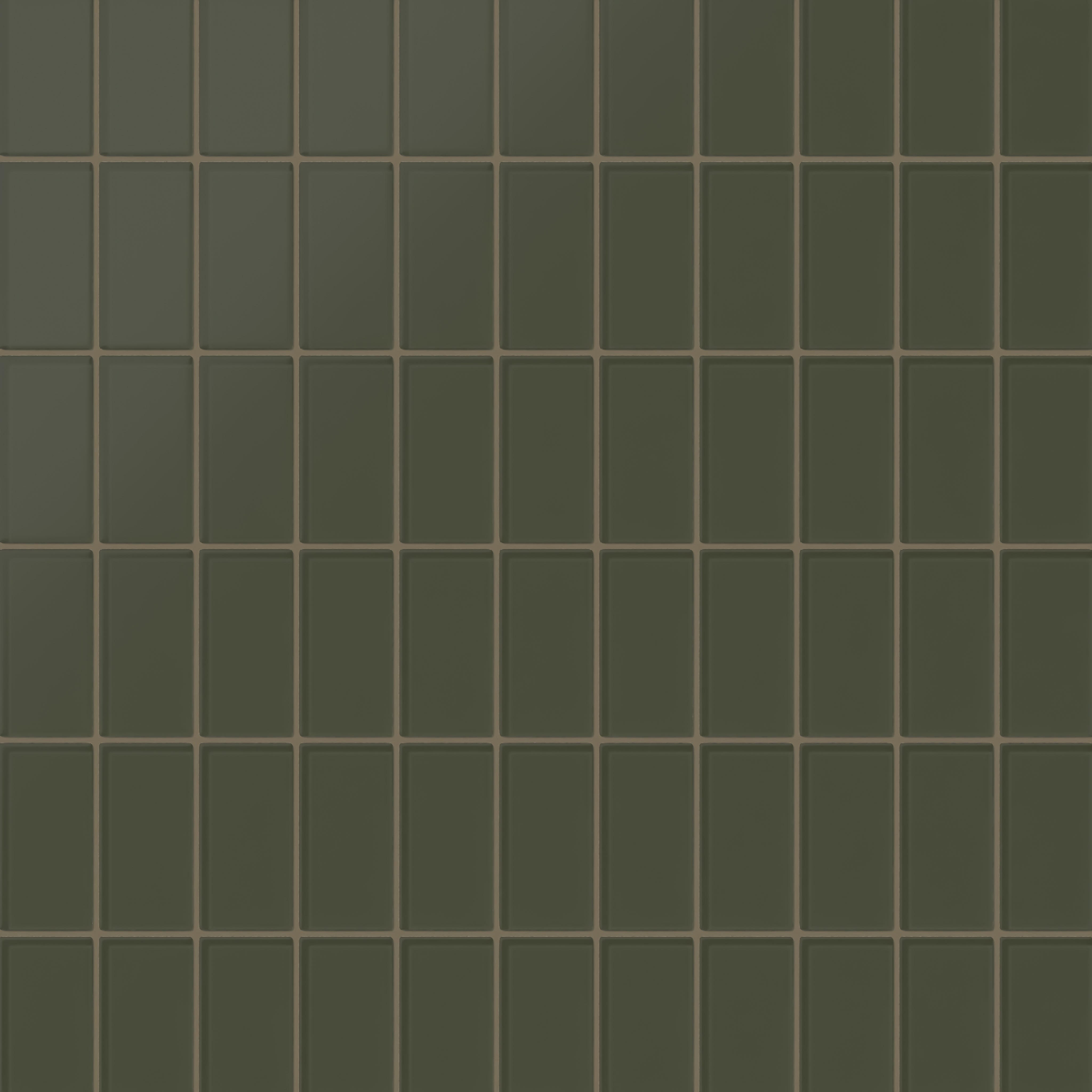 2x4 Straight Set Sheeted Glass Mosaic Tile in Roadrunner Matte