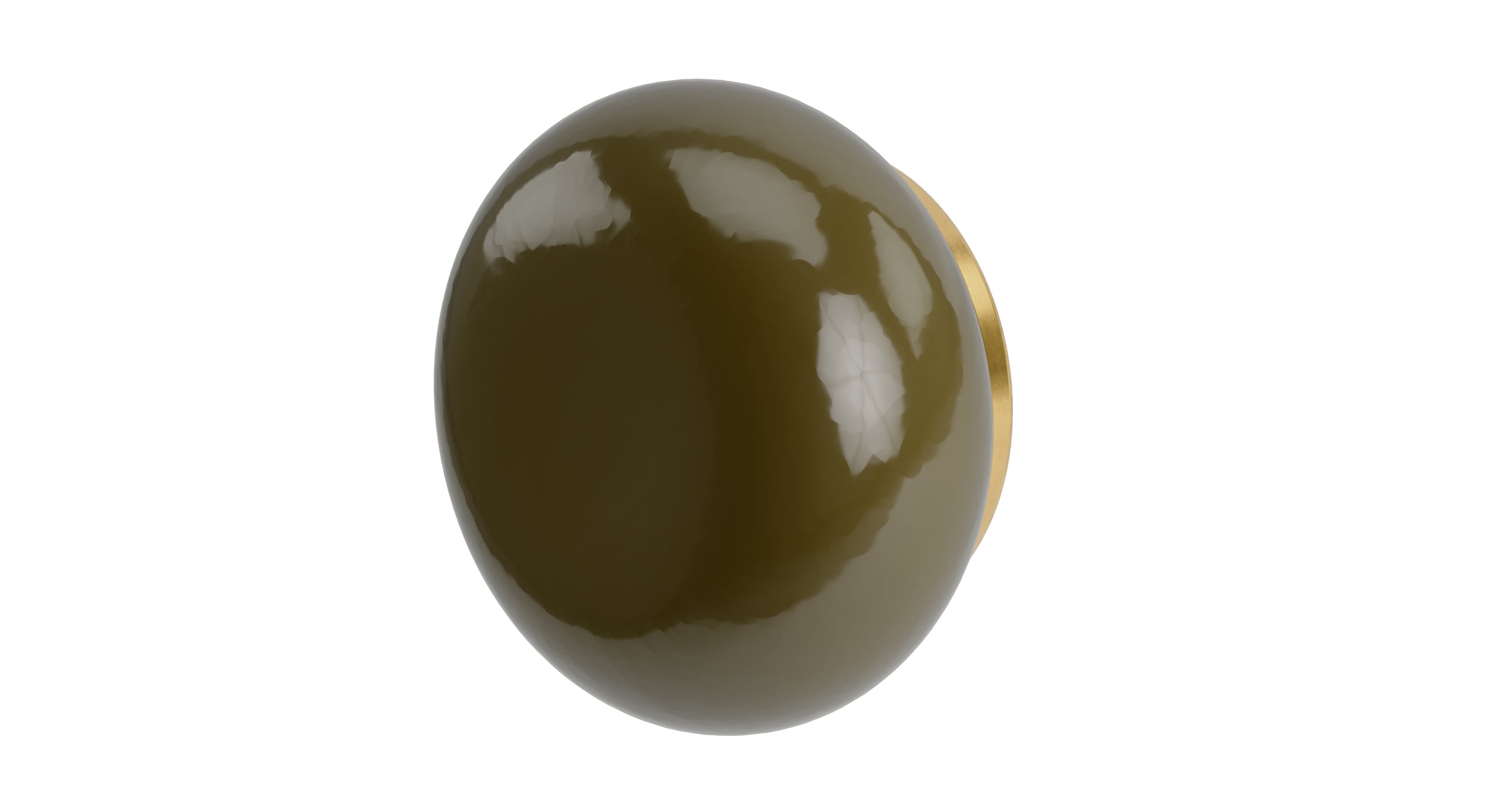 Foundry One Handle Wall Mount Diverter/Volume Control Shower Trim with Pebble Ceramic Knob Handle in French Brass