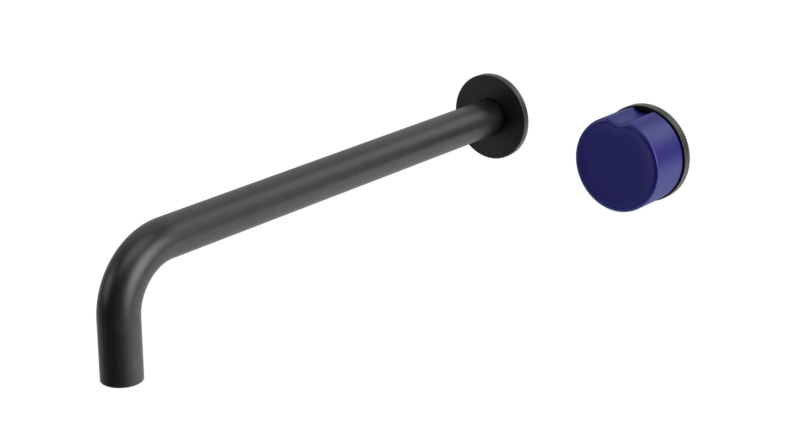 Foundry One Handle Wall Mount 12" Lavatory Faucet with Pebble Ceramic Knob Handle in Oil Rubbed Bronze