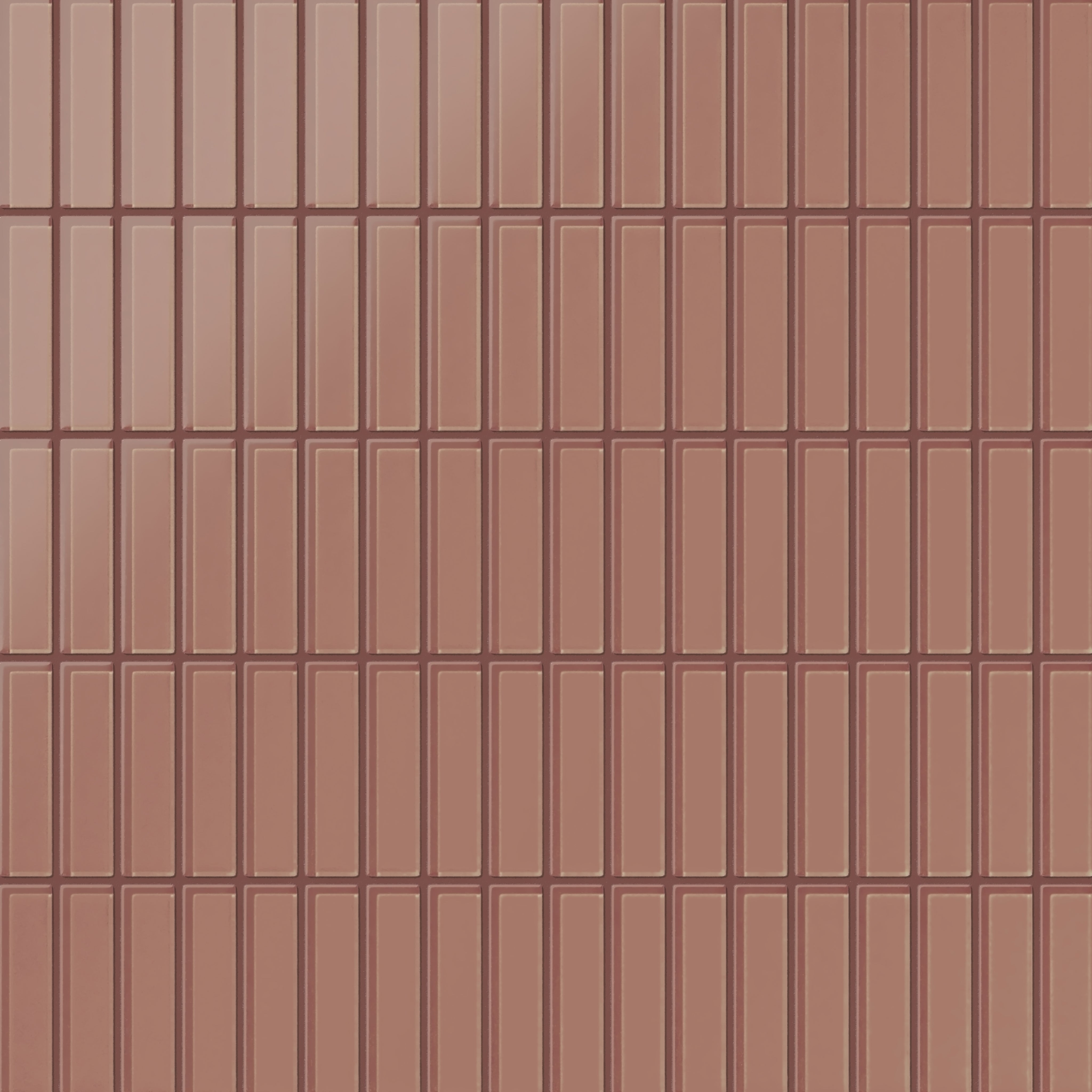 1x4 Straight Set Sheeted Glass Mosaic Tile in Flicker Matte