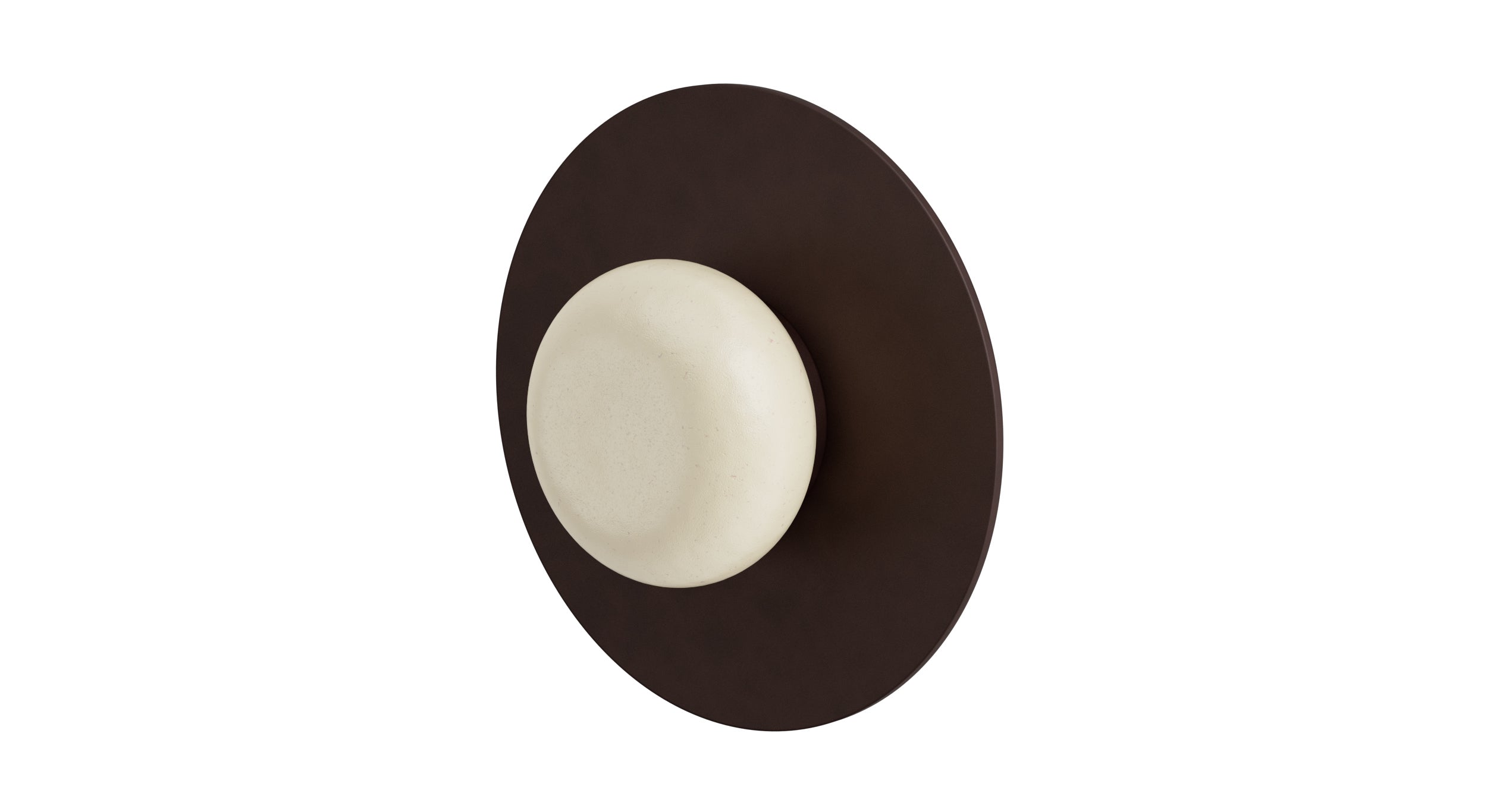 Foundry One Handle Wall Mount Shower Trim with Pebble Ceramic Knob Handle in Architectural Copper