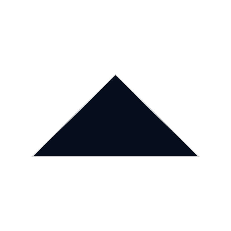6" Triangle Original Ceramic Tile in Navy Blue Matte