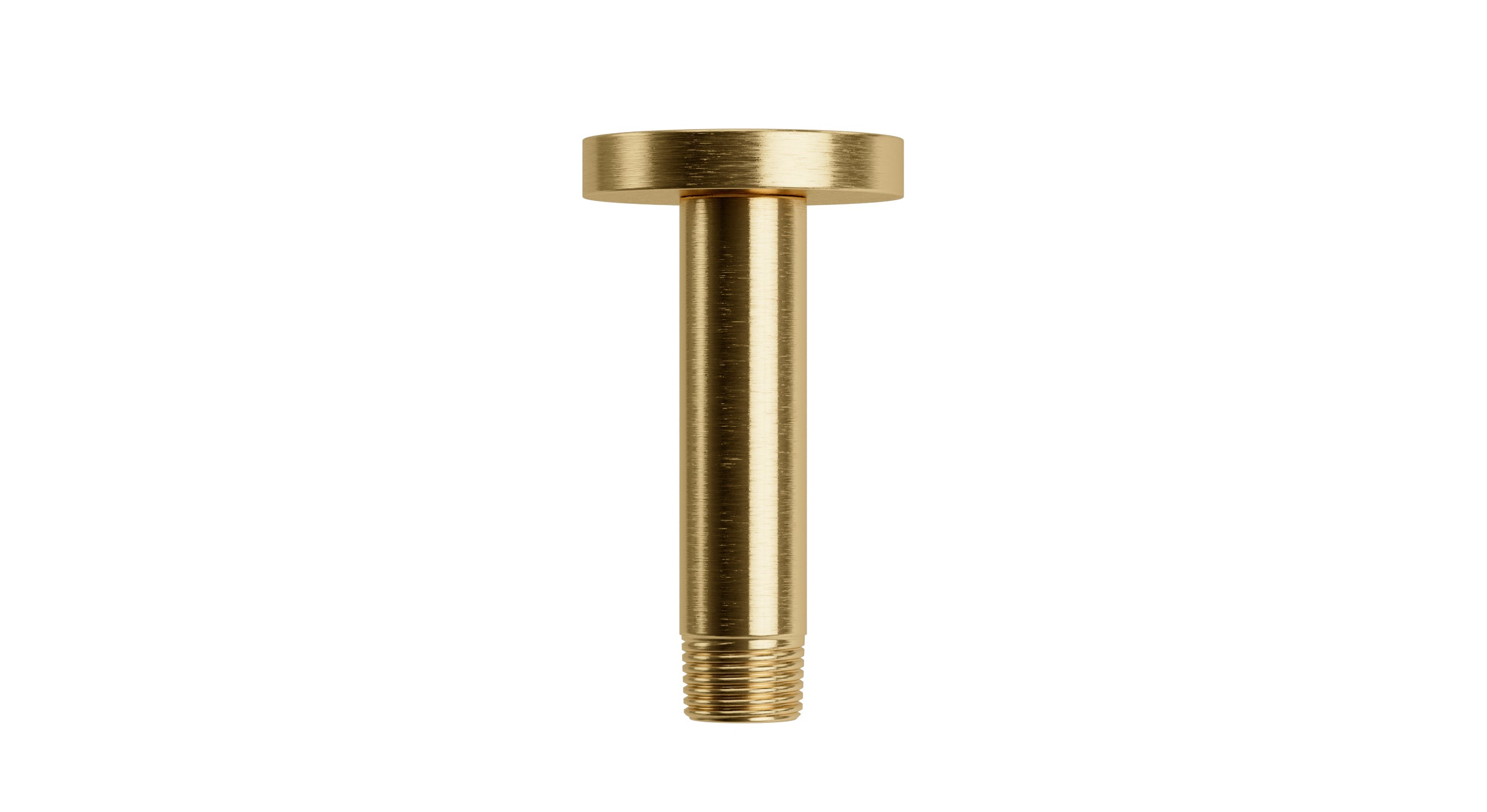 Contour & Foundry 4" Straight Shower Arm with Flange in Satin Brass