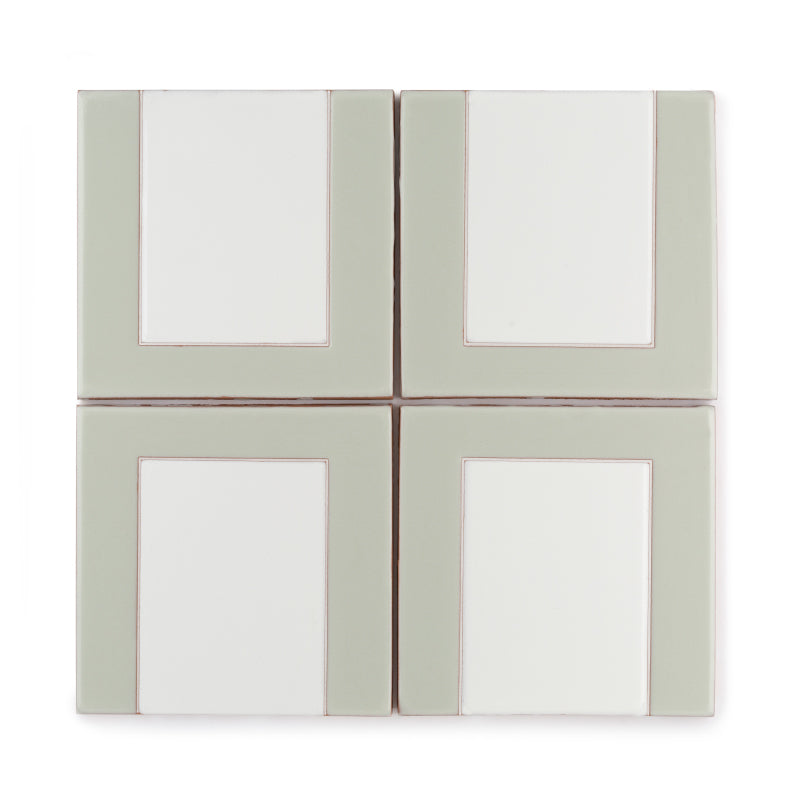 6x6 Handpainted Sample Dot Dash 1 in Plein Aire