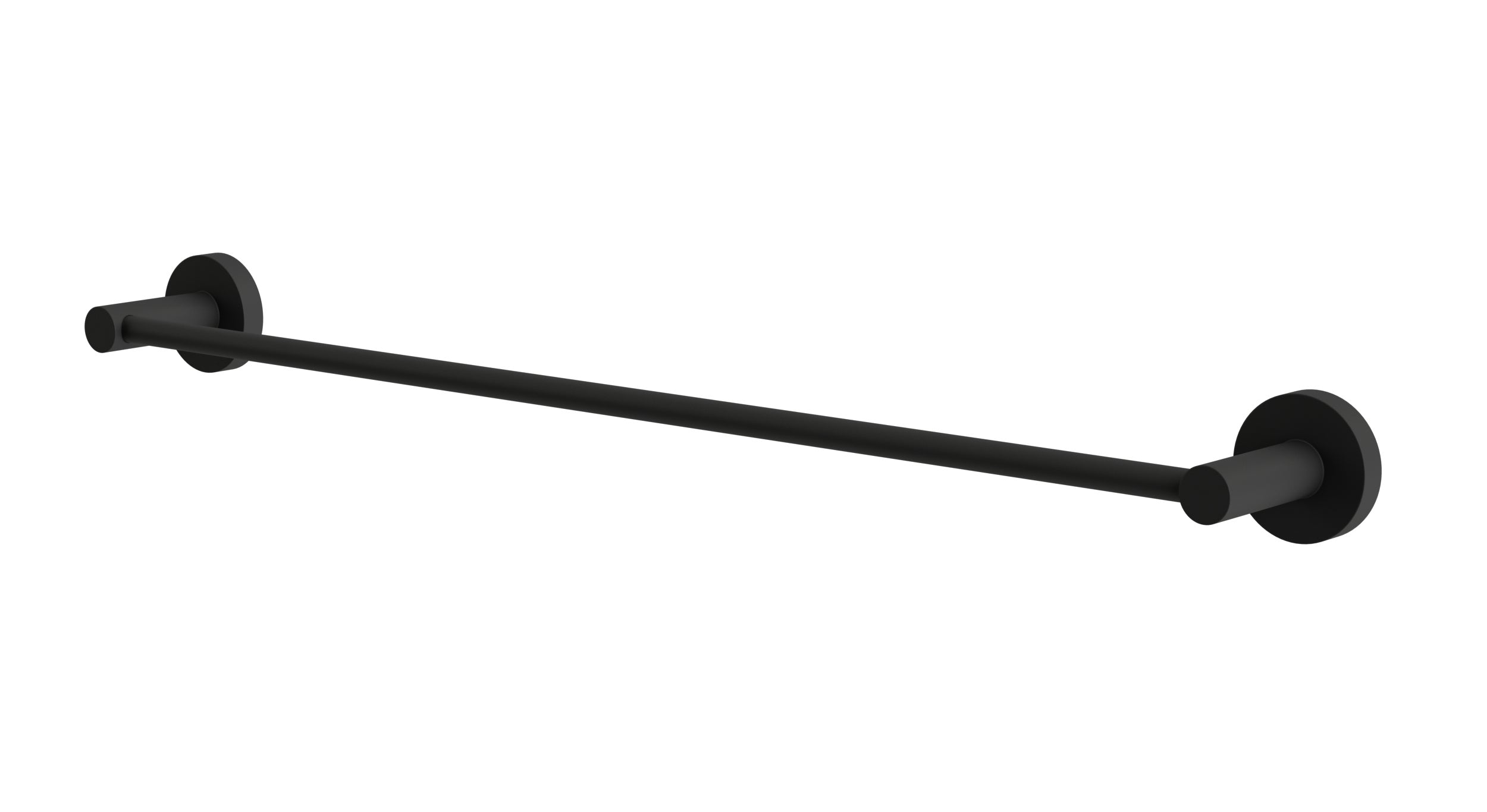 Flatiron Round Towel Bar 24" in Matte Black