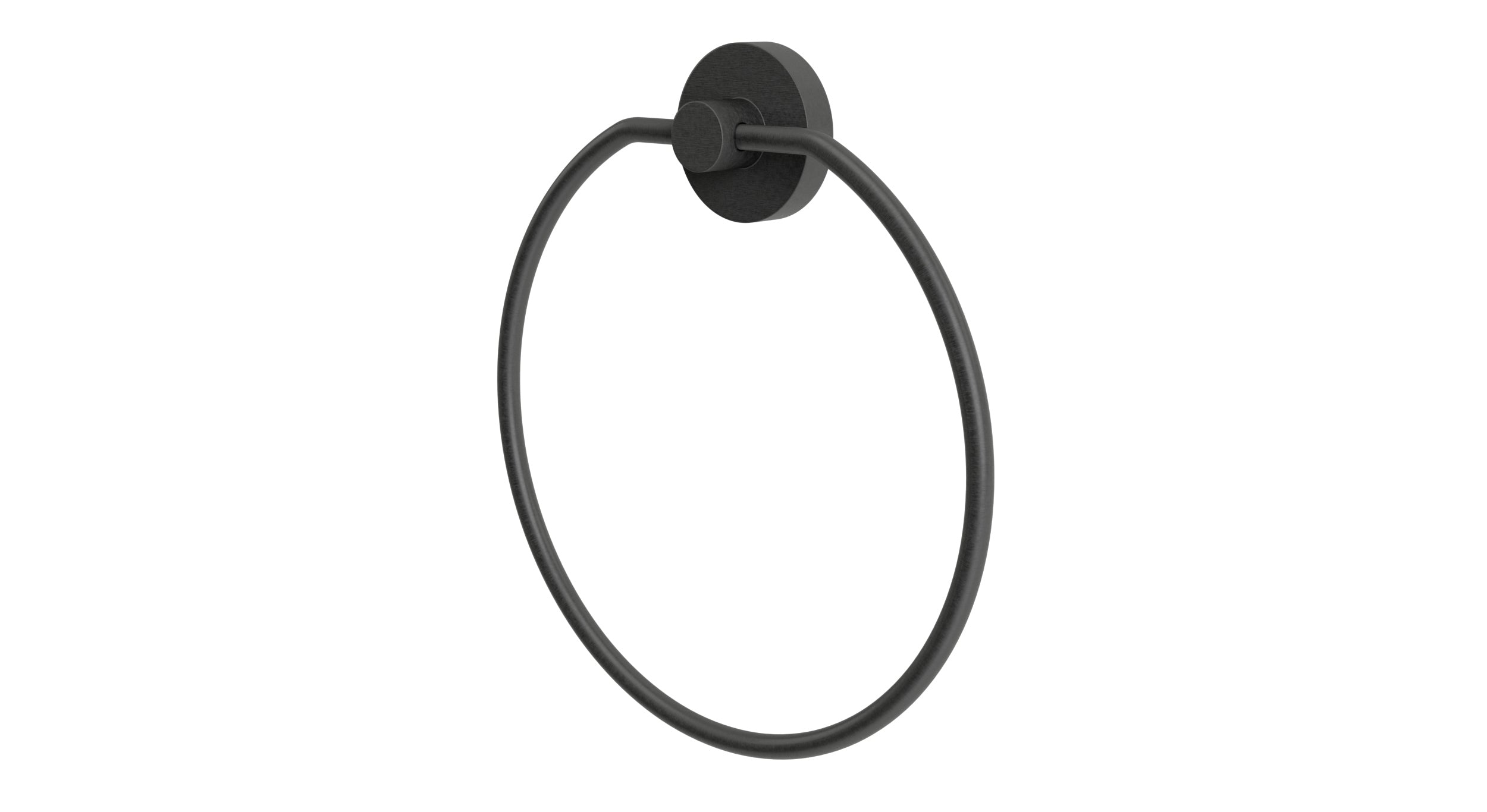 Flatiron Towel Ring in Blackened Nickel