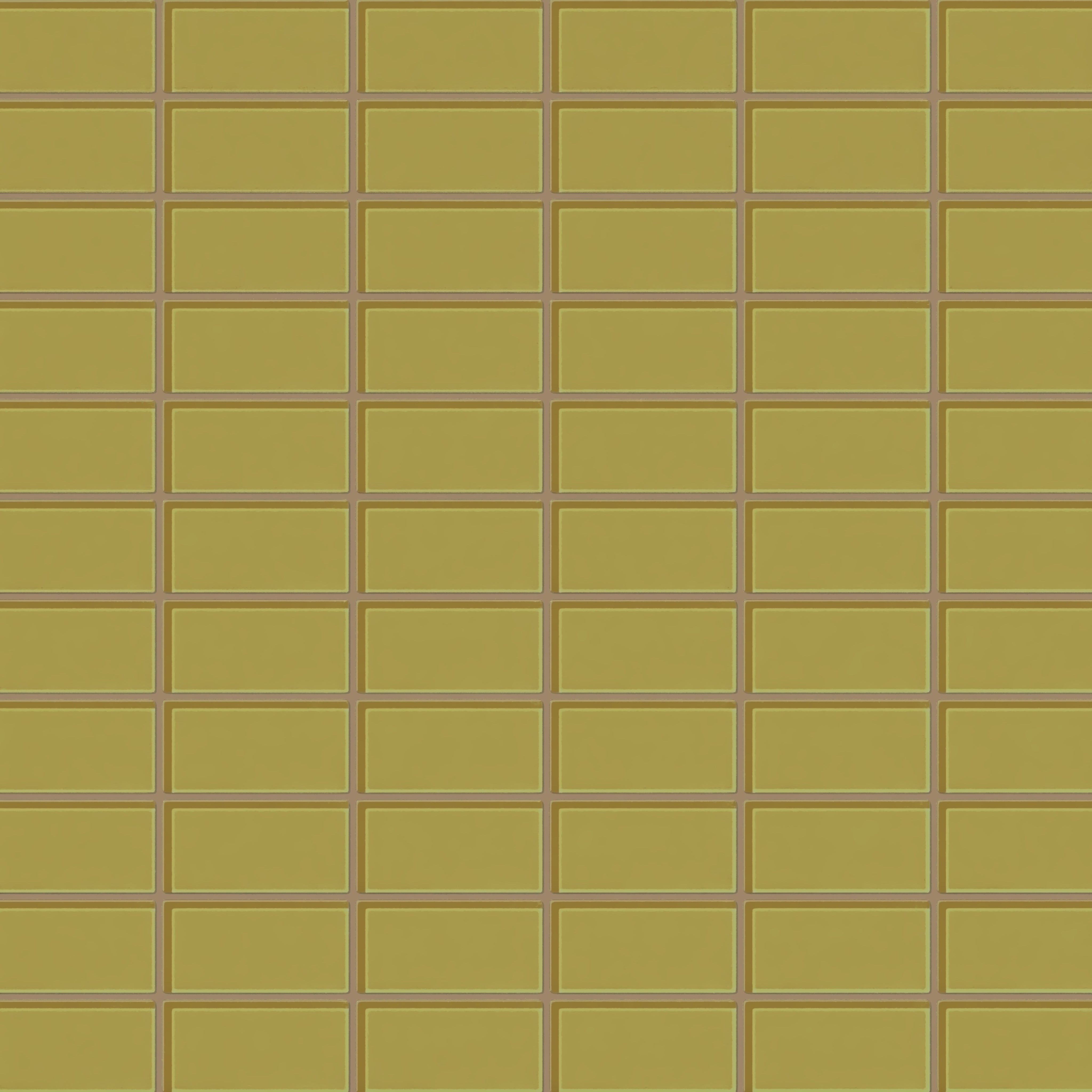 2x4 Straight Set Sheeted Glass Mosaic Tile in Pine Siskin Gloss