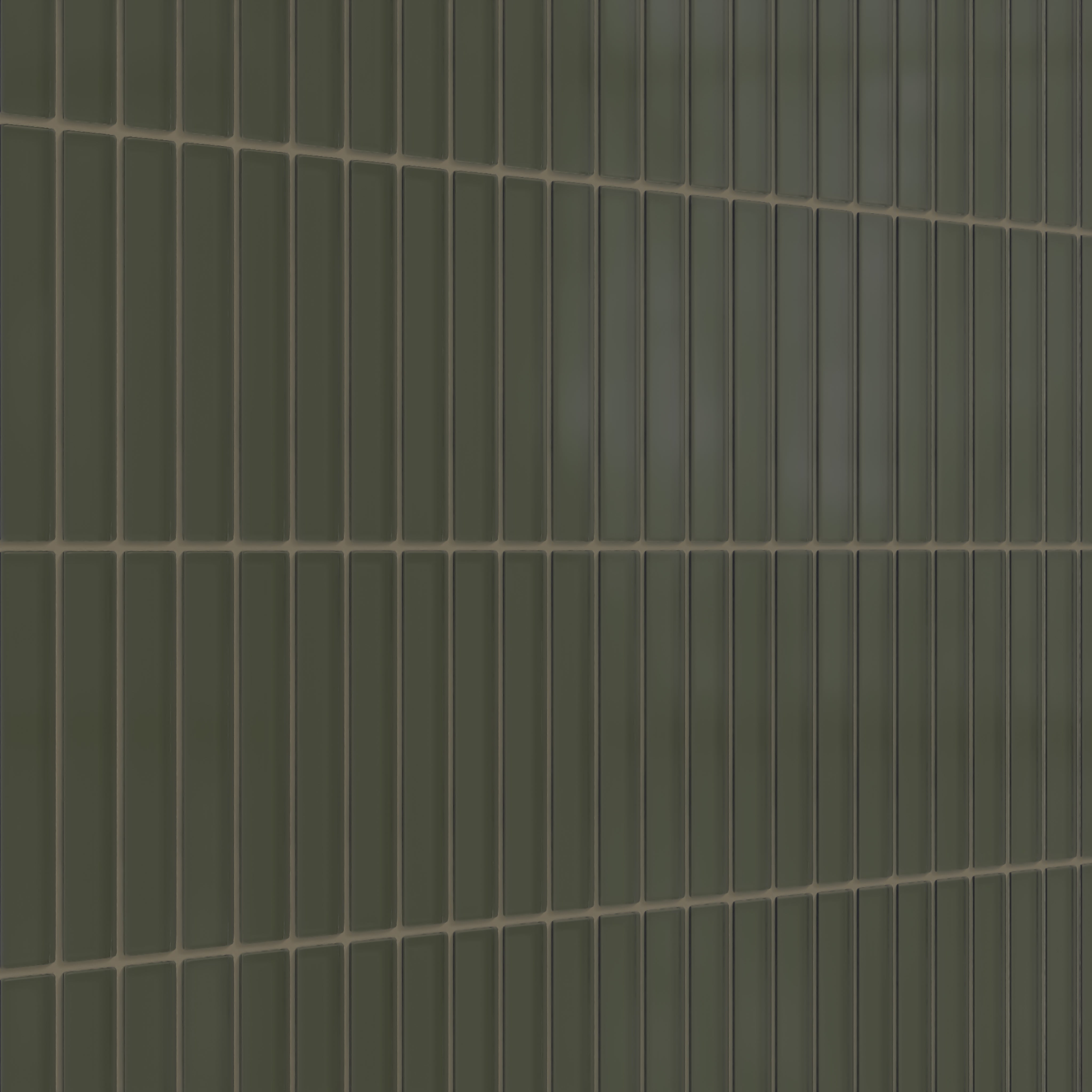 1x6 Straight Set Sheeted Glass Mosaic Tile in Roadrunner Matte