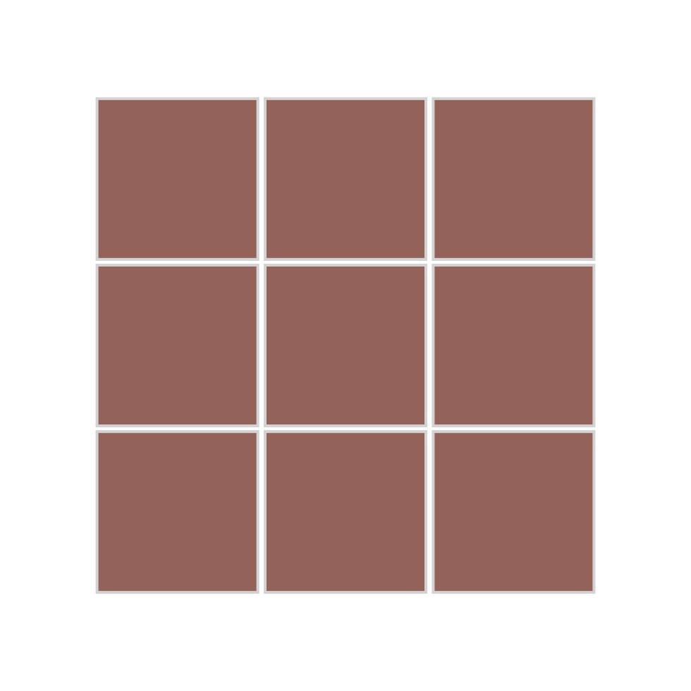 3x3 Straight Set Sheeted Original Ceramic Mosaic Tile in Mauve Matte
