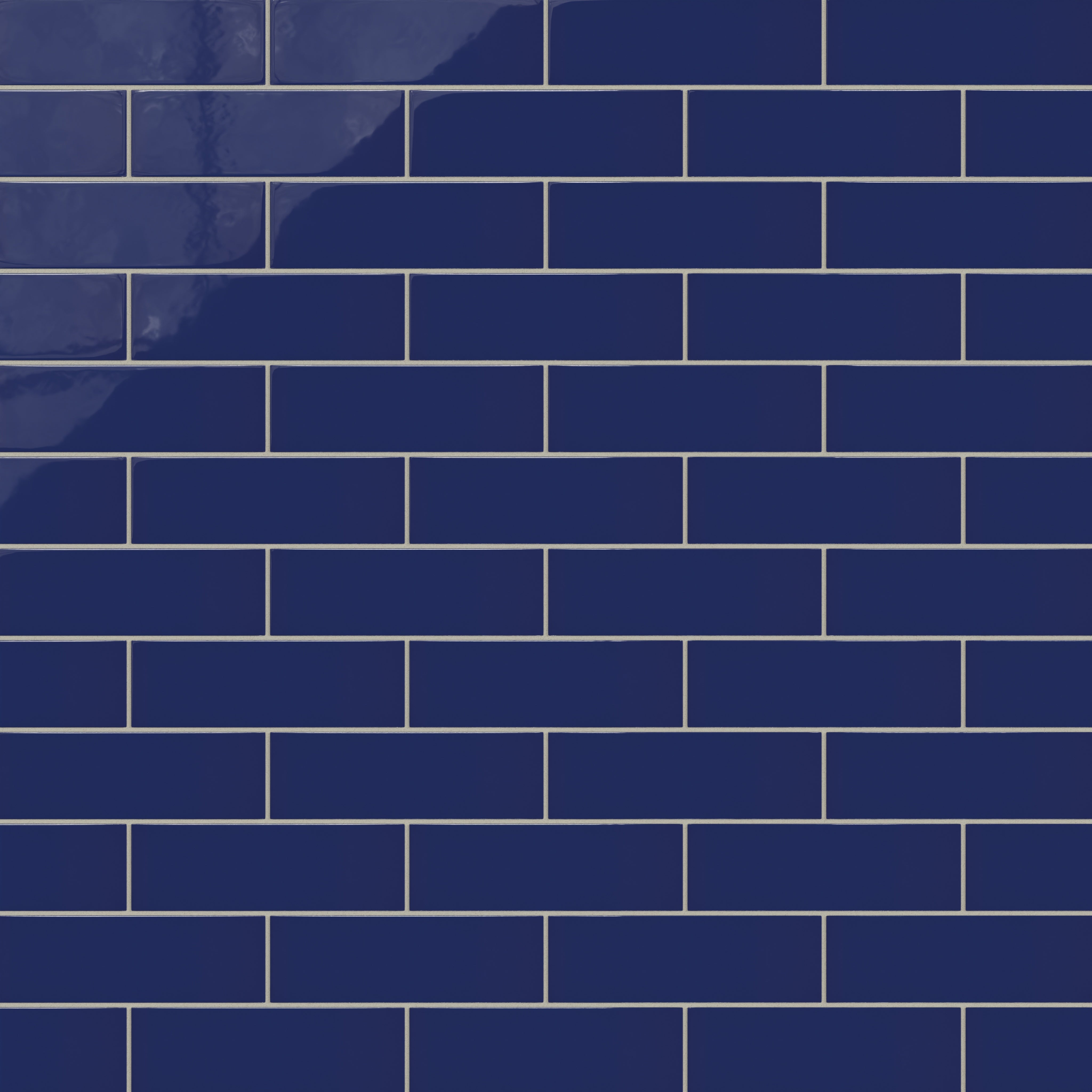 3x9 Natural Press Ceramic Tile in Ultramarine Gloss