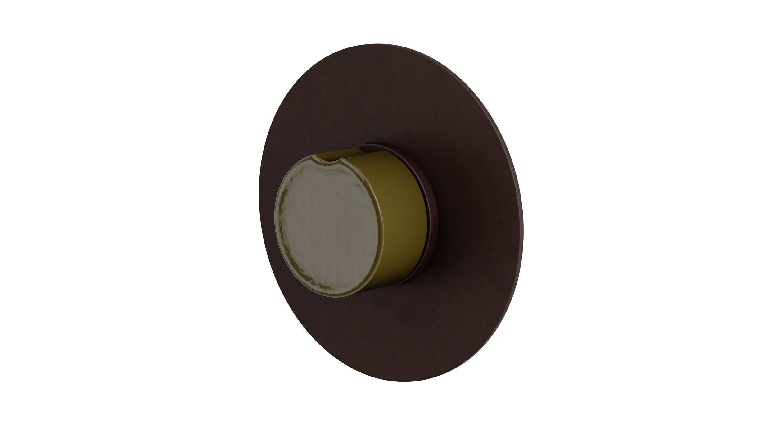Foundry One Handle Wall Mount Shower Trim with Groove Ceramic Knob Handle in Architectural Copper