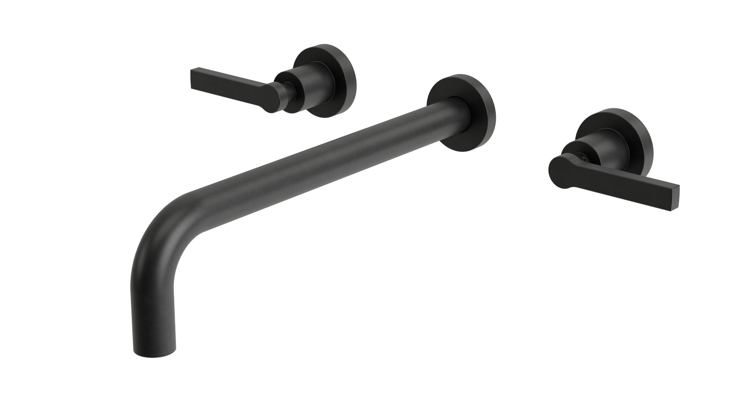 Flatiron Two Handle Wall Mount 12" Lavatory Faucet with Linear Lever Handles in Oil Rubbed Bronze