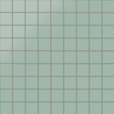 3x3 Straight Set Sheeted Glass Mosaic Tile in Kingfisher Matte