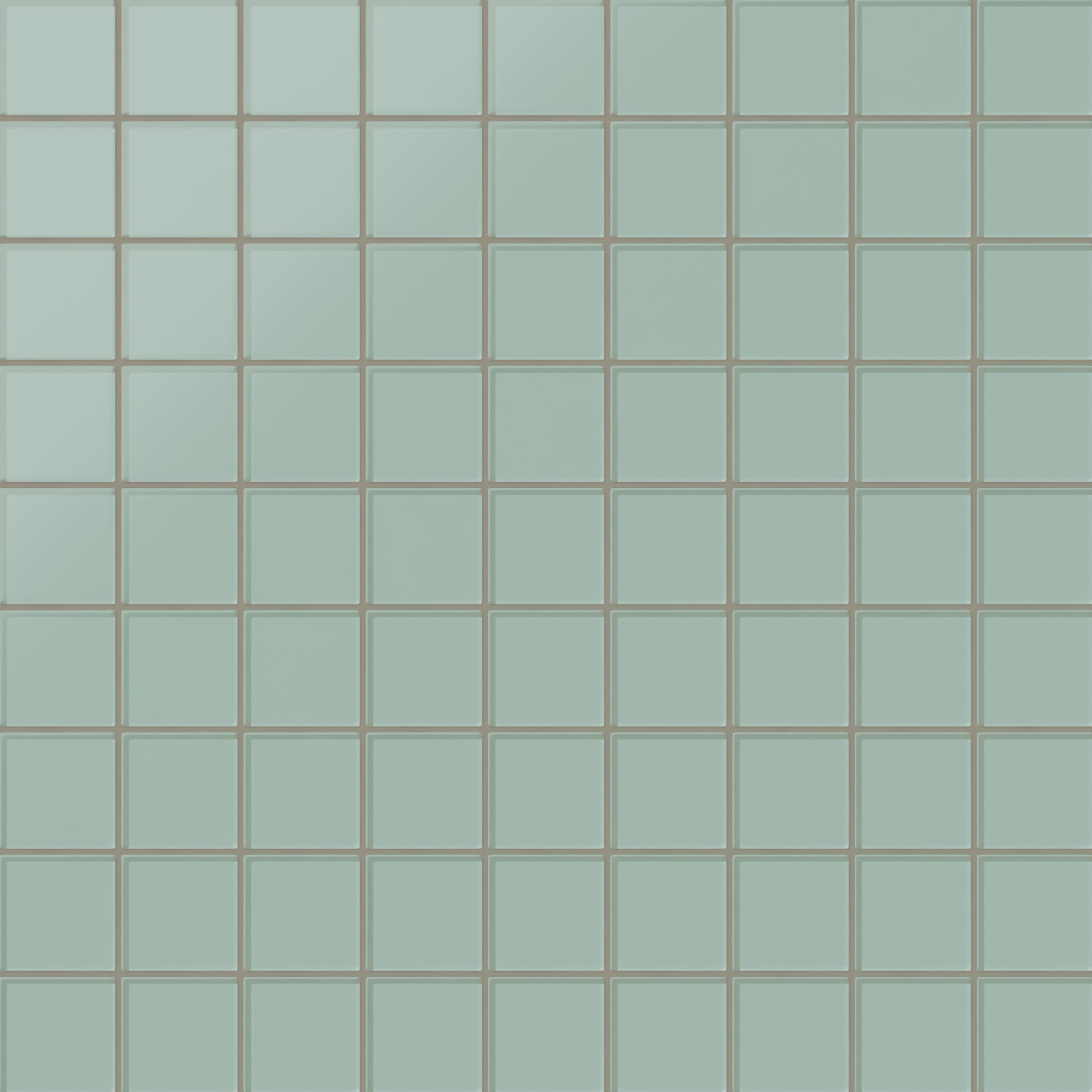 3x3 Straight Set Sheeted Glass Mosaic Tile in Kingfisher Matte