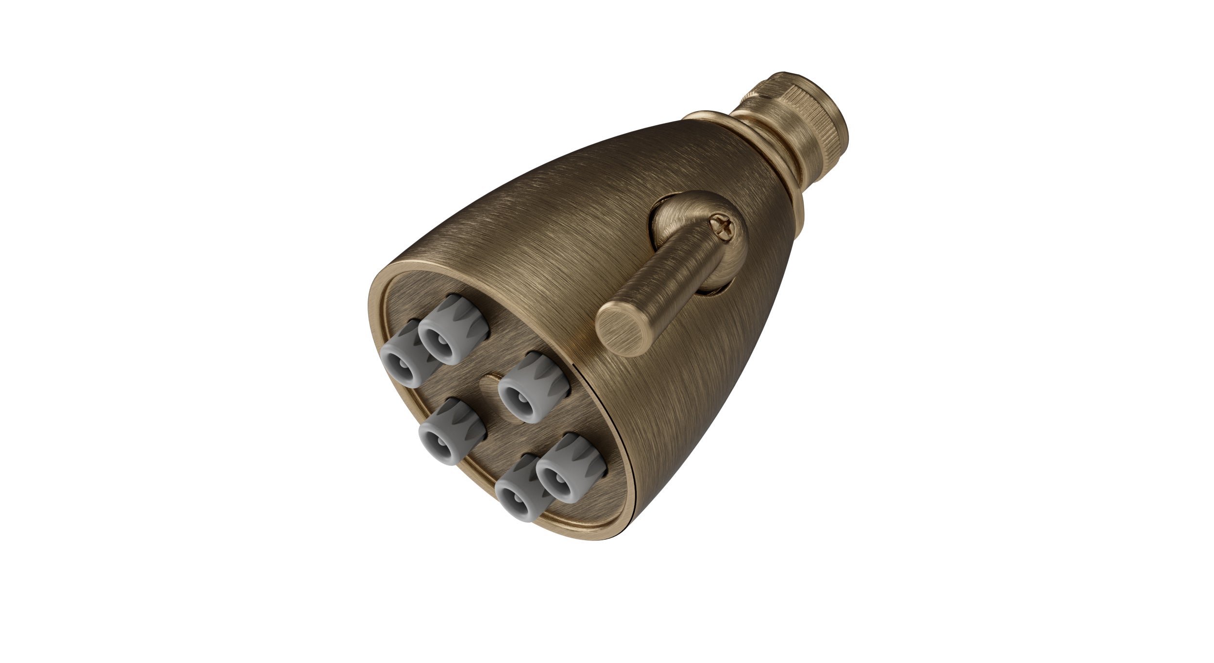 Shower Six Jet Shower Head in Antique Brass