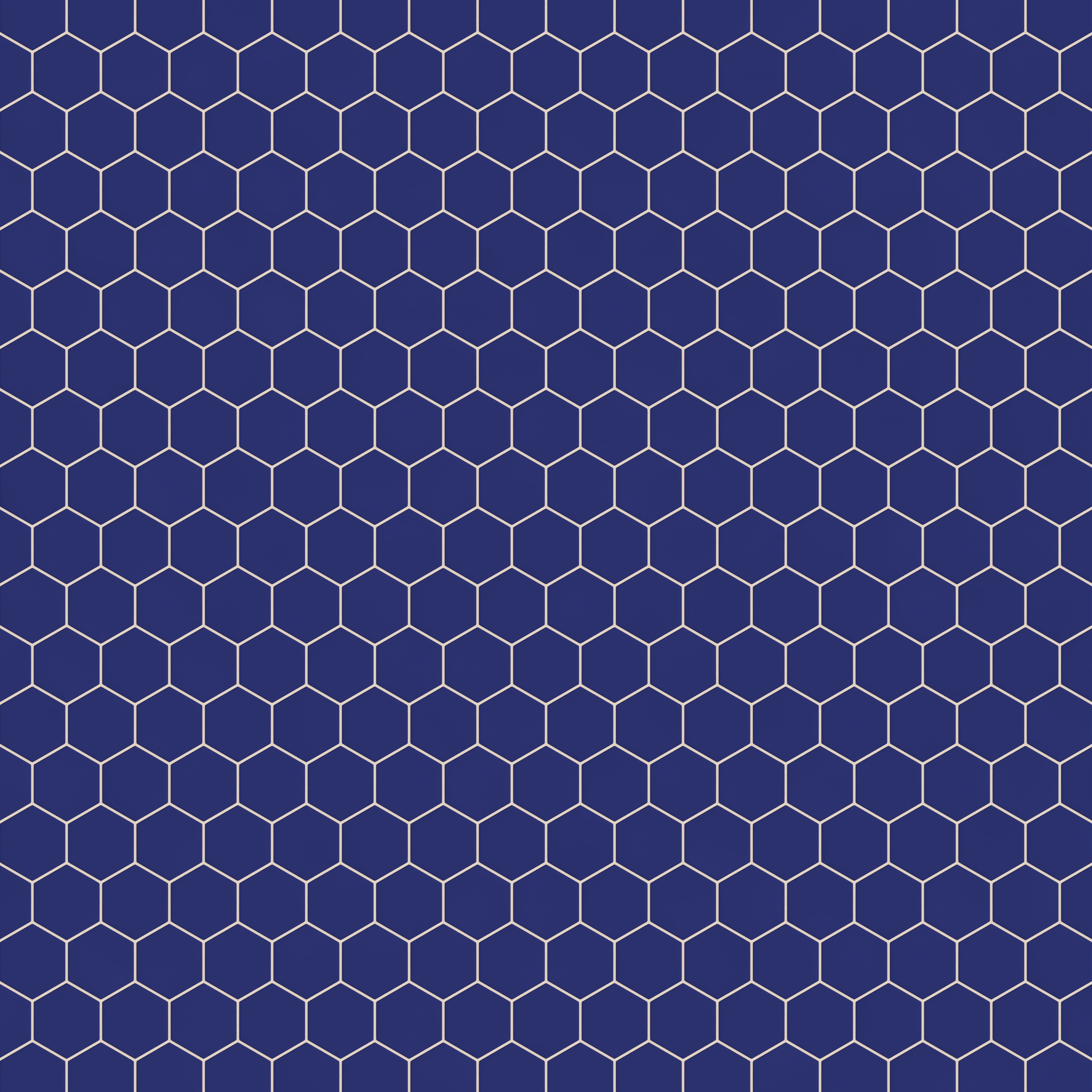4" Hexagon Original Ceramic Tile in Azul Matte