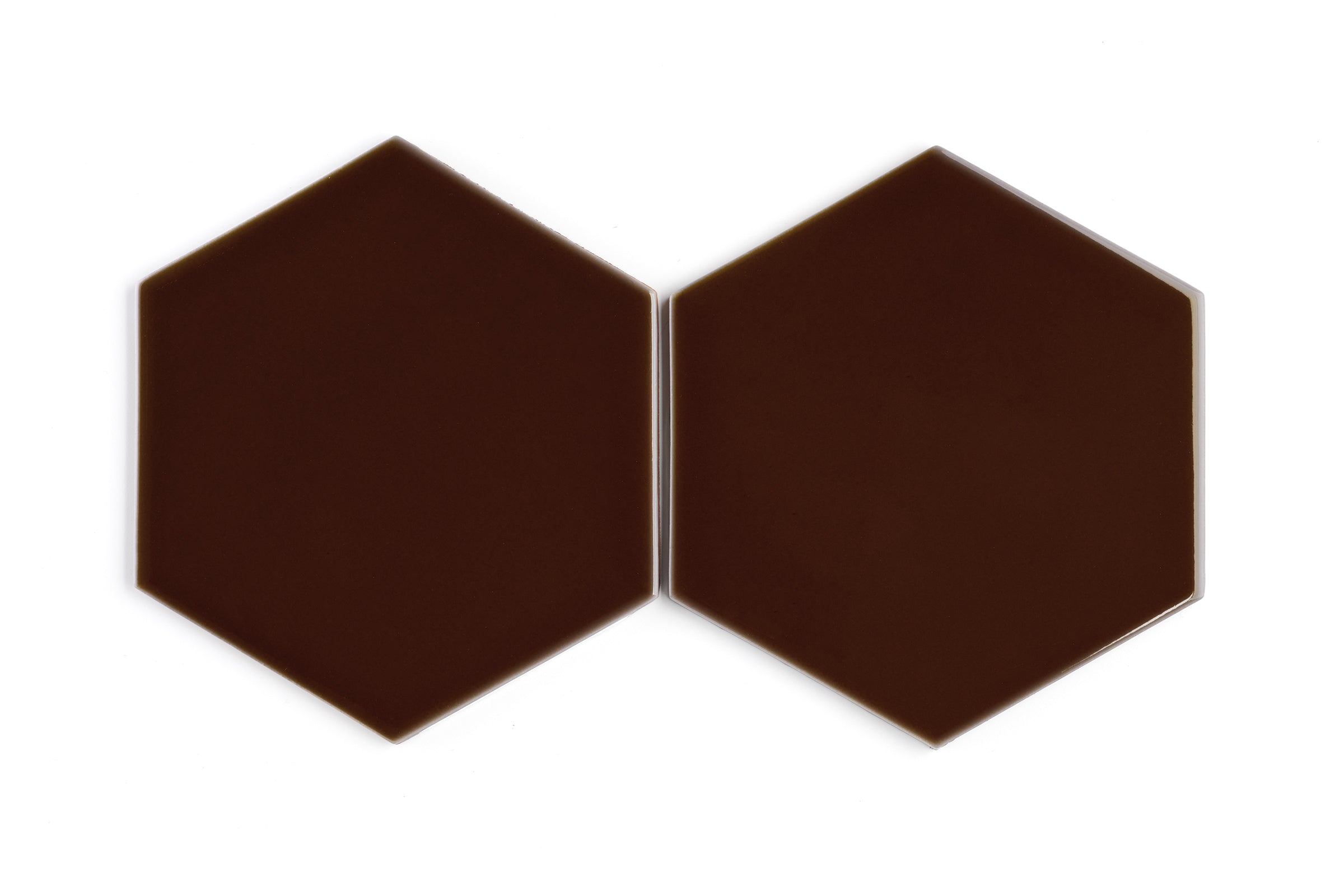 8" Hexagon Original Ceramic Tile in Garnet Gloss