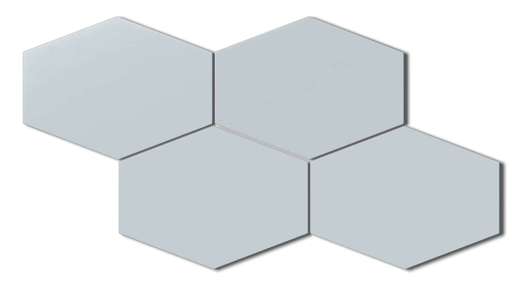 Elongated Hexagon Natural Press Ceramic Tile in Hood River Matte