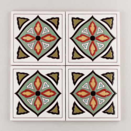 6x6 Handpainted Tile Old California #2 in Warm Motif