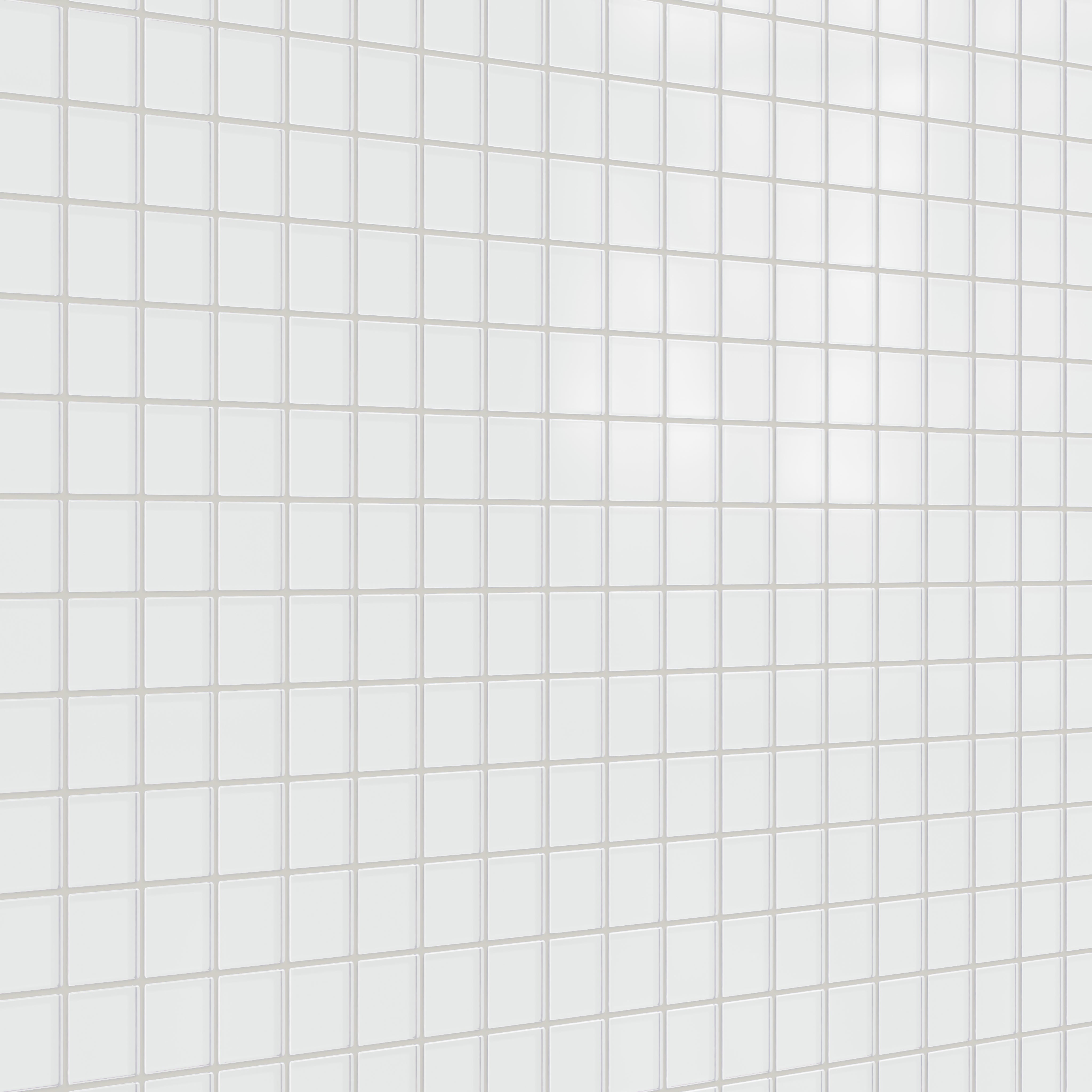 2x2 Straight Set Sheeted Glass Mosaic Tile in Egret Matte