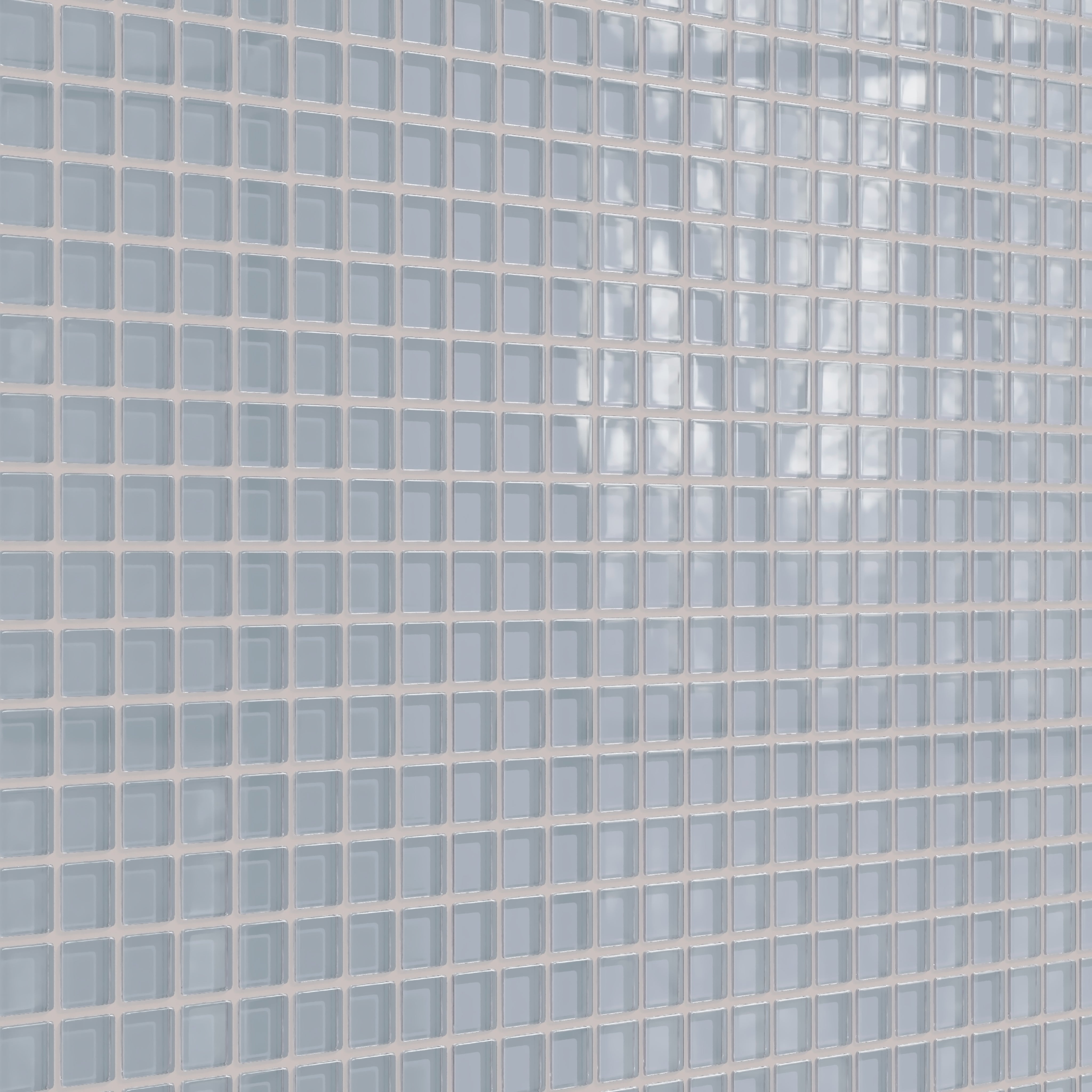 1x1 Straight Set Sheeted Glass Mosaic Tile in Pinyon Jay Gloss