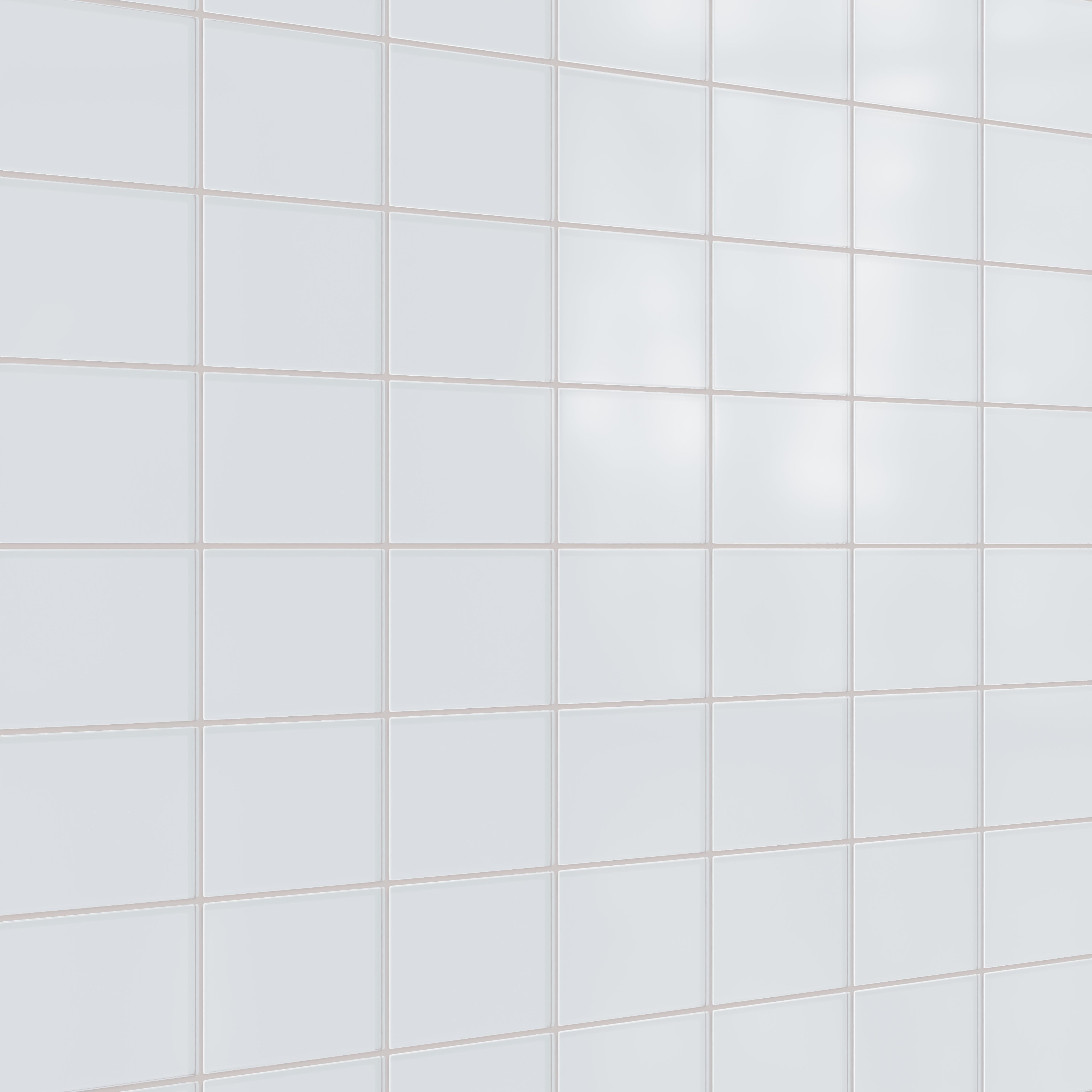 4x6 Glass Tile in Snowy Owl Matte