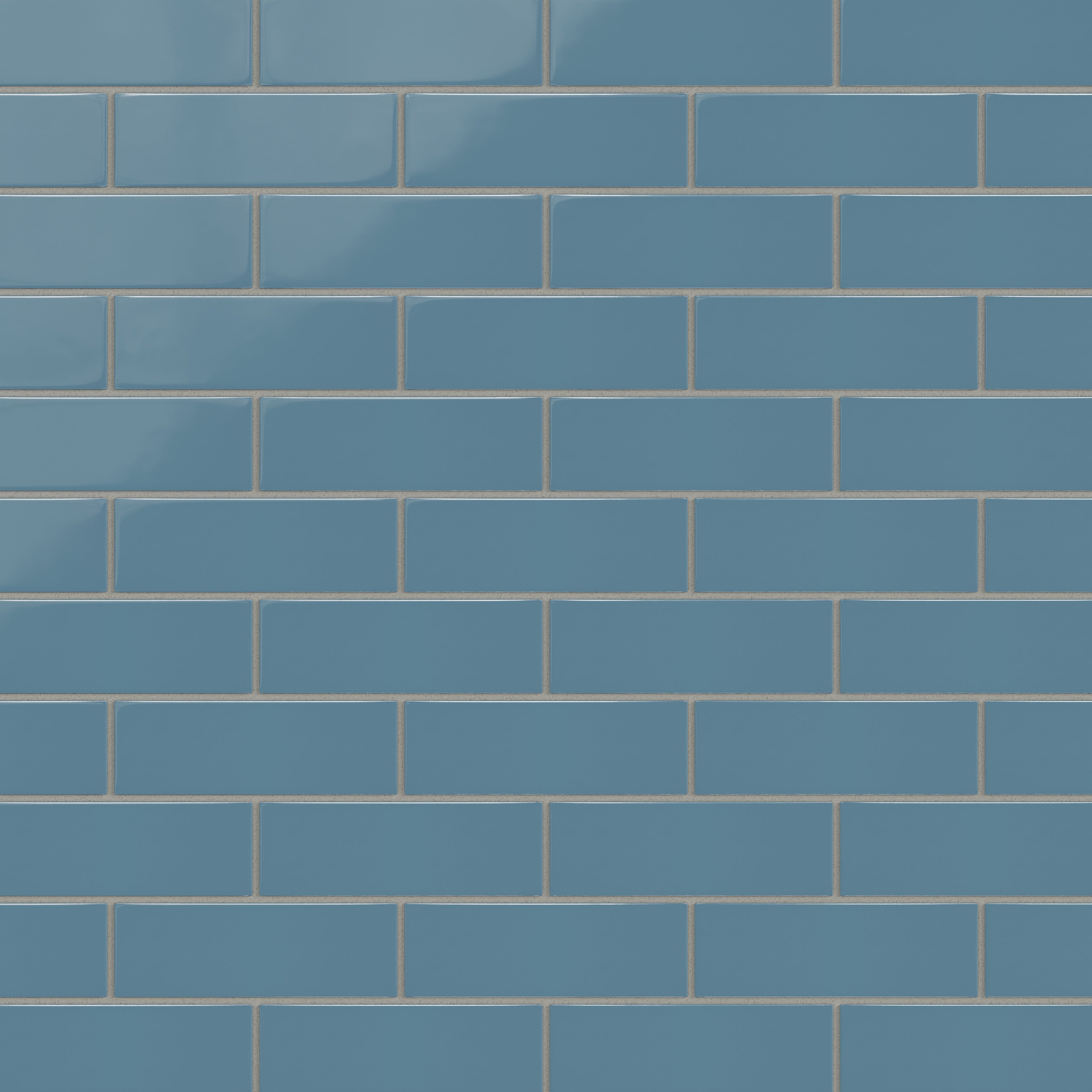 2x6 Natural Press Ceramic Tile in Azurite Gloss