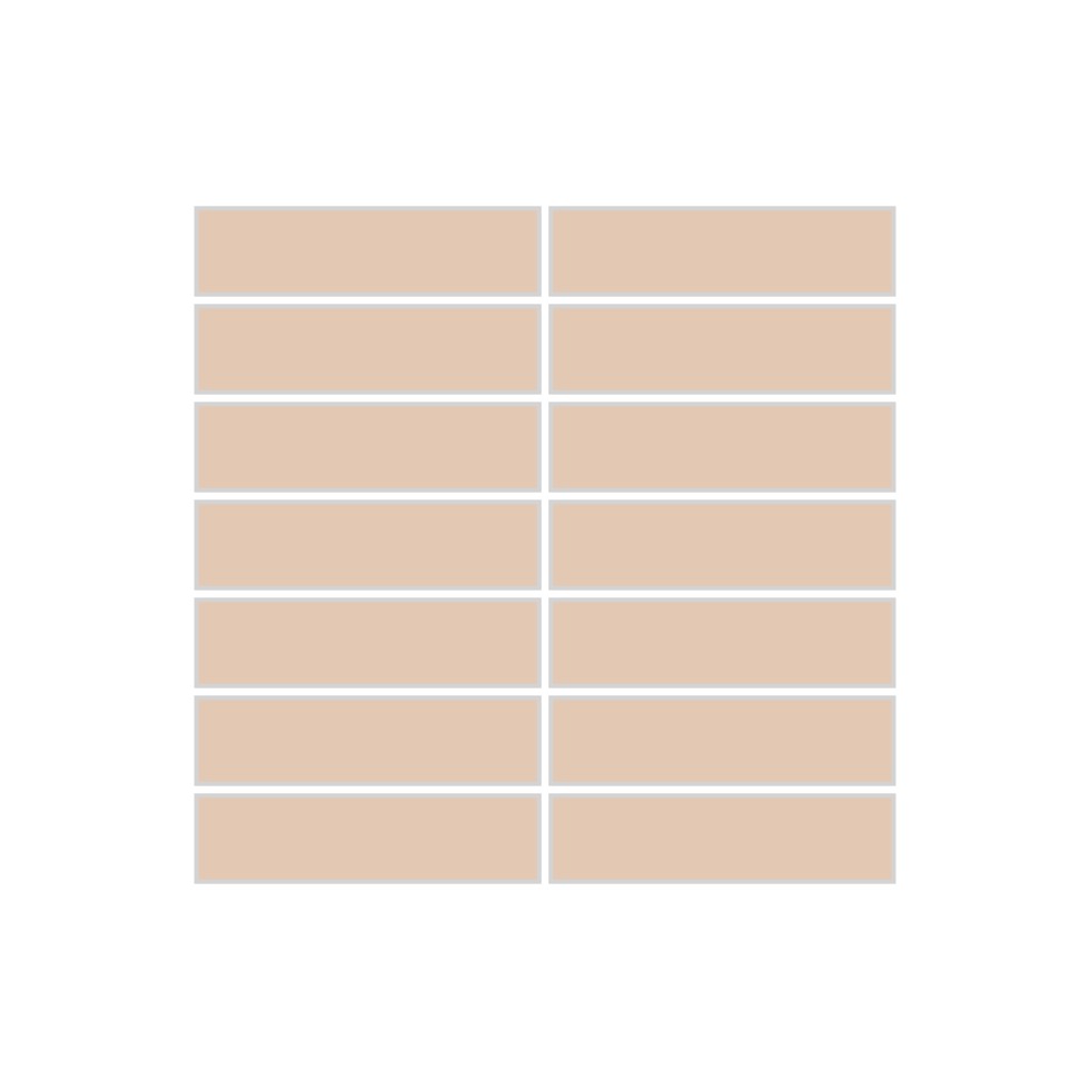 1x4 Straight Set Sheeted Original Ceramic Mosaic Tile in Tumbleweed Gloss