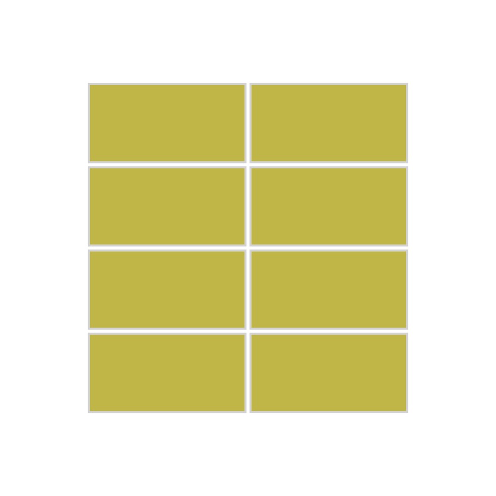 2x4 Straight Set Sheeted Original Ceramic Mosaic Tile in Palm Tree Matte