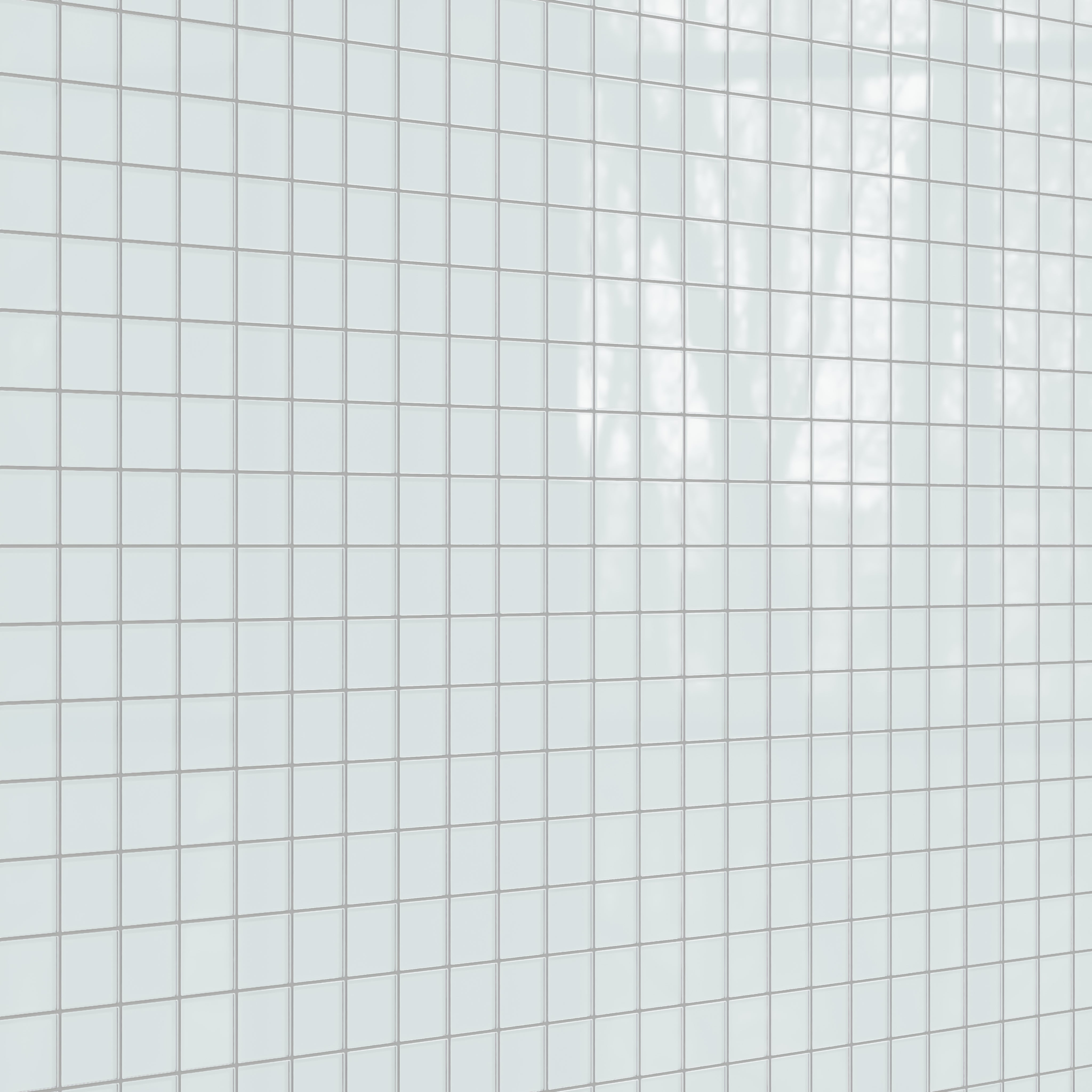 3x3 Straight Set Sheeted Glass Mosaic Tile in Warbler Gloss