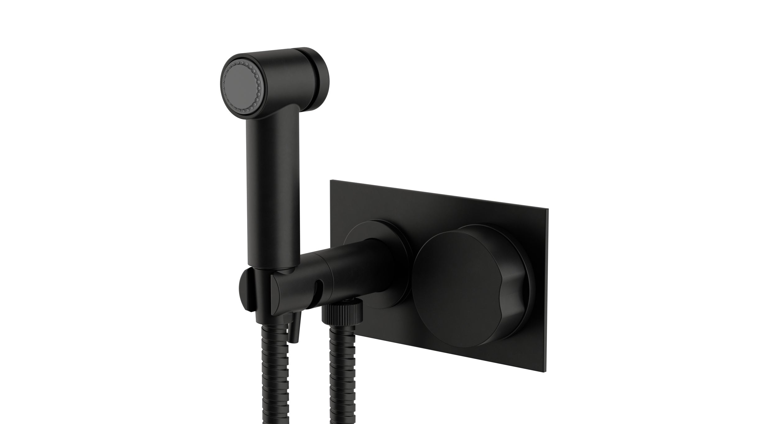 Foundry One Handle Wall Mount Bidet Trim with Barrel Knob Handle in Oil Rubbed Bronze