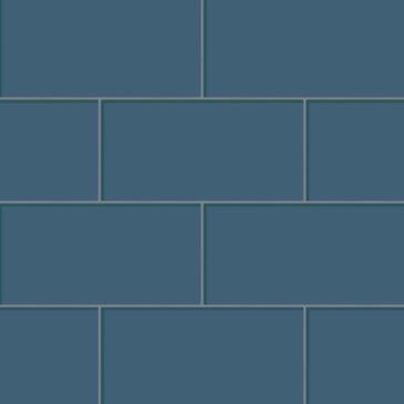6x12 Glass Tile in Blue Jay Gloss