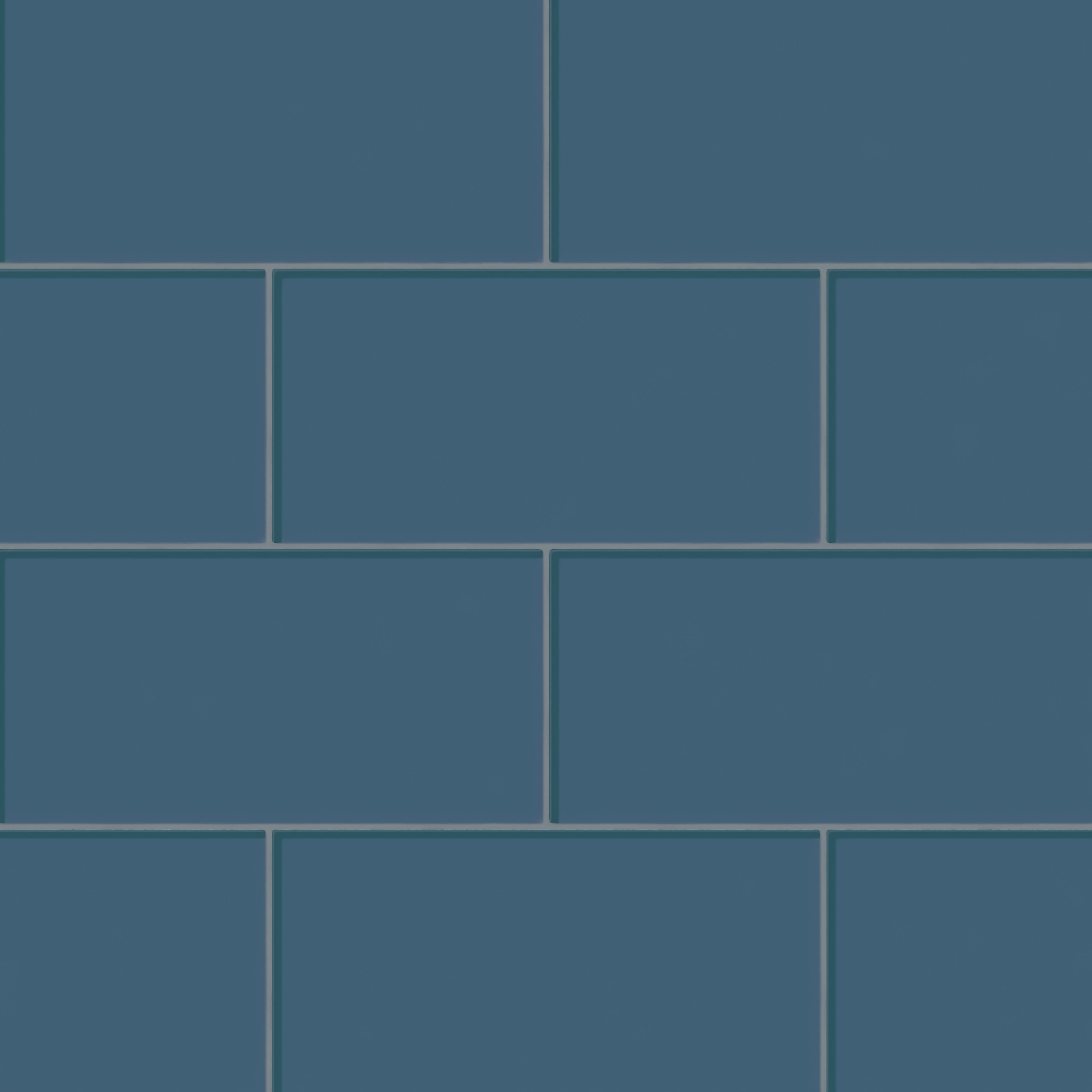 6x12 Glass Tile in Blue Jay Gloss