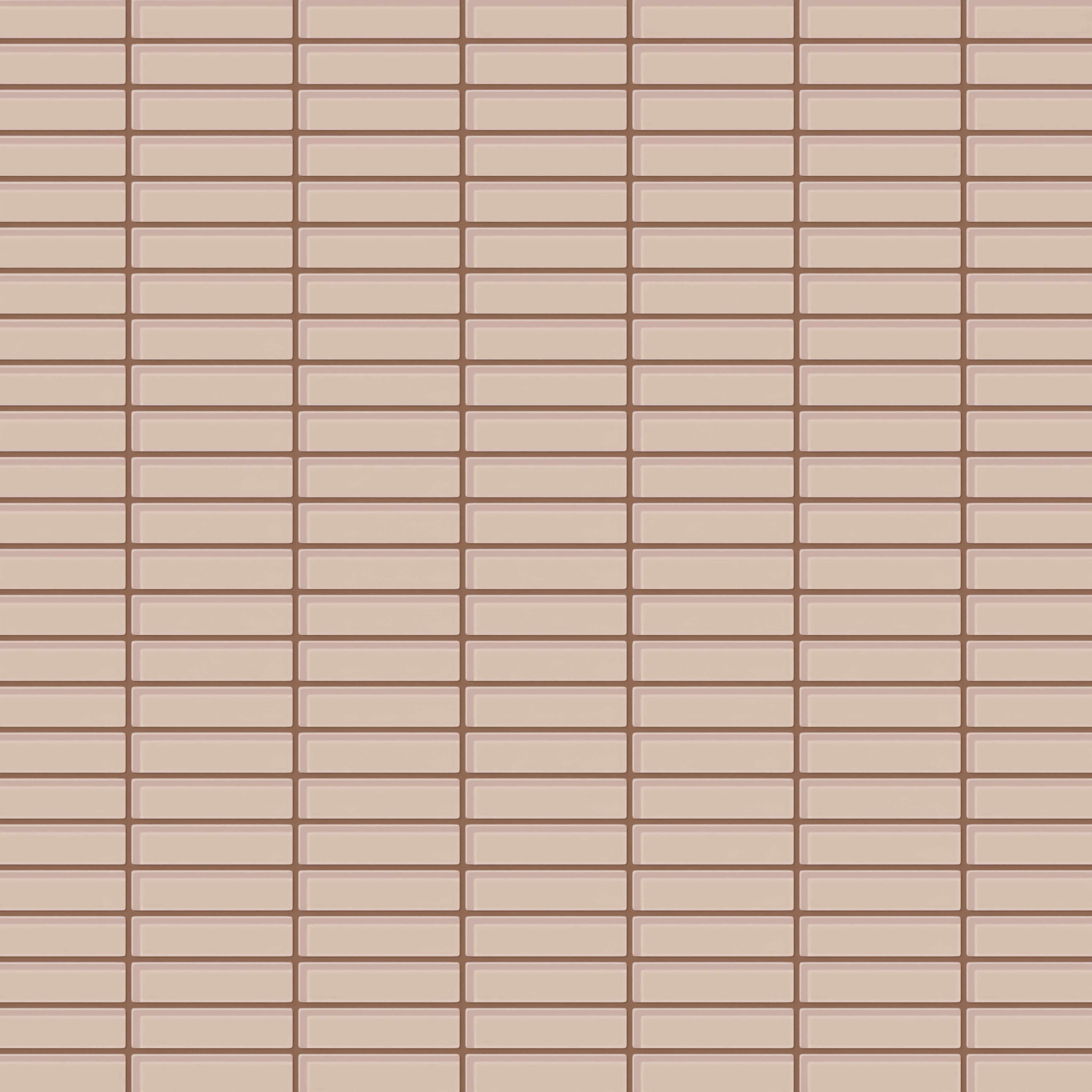 1x4 Straight Set Sheeted Glass Mosaic Tile in Rosy Finch Gloss