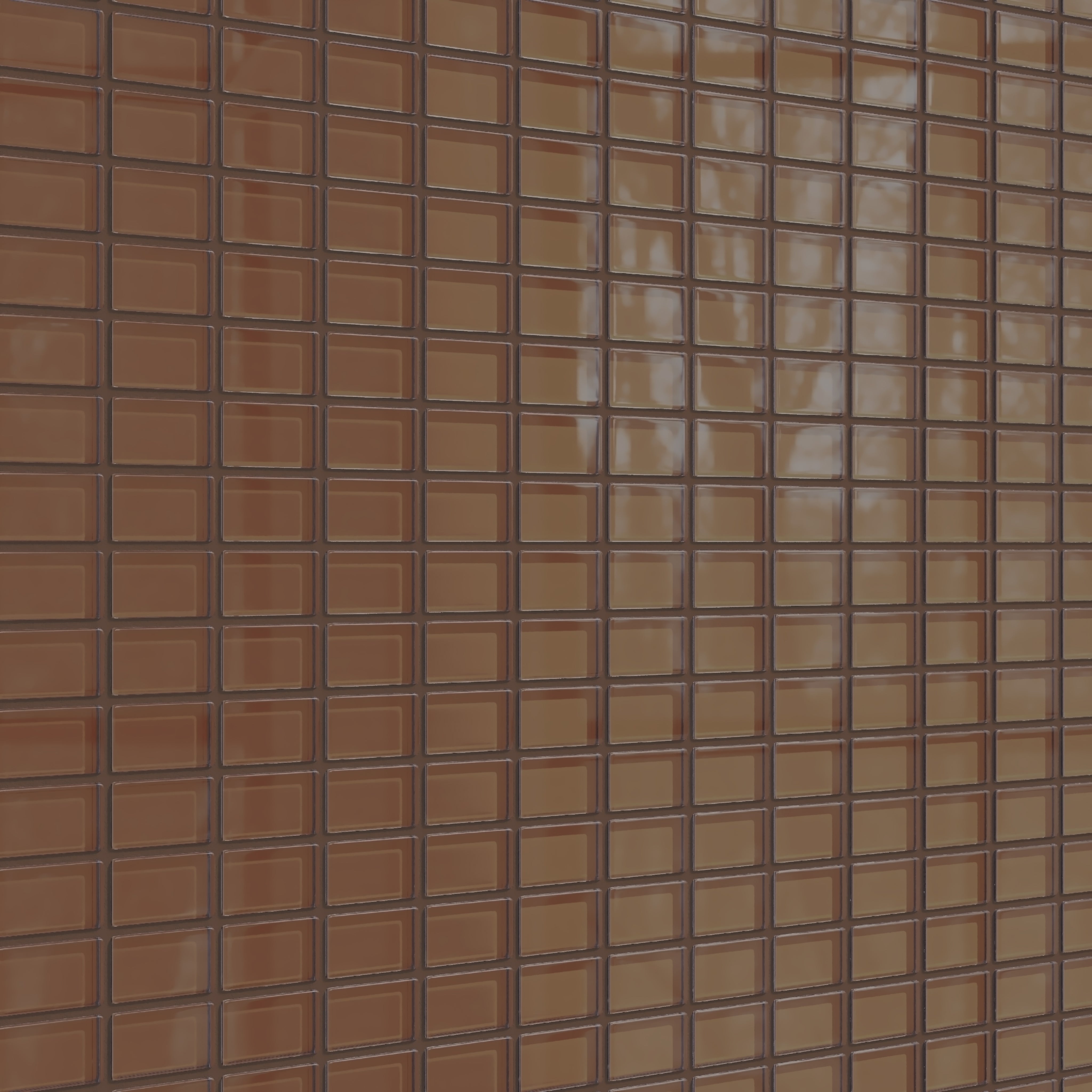 1x2 Straight Set Sheeted Glass Mosaic Tile in Kestrel Gloss